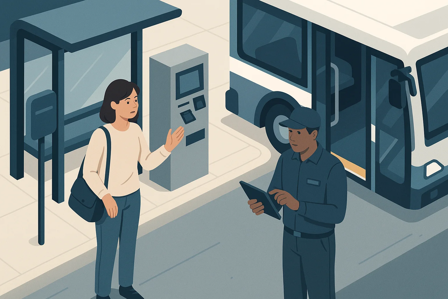 Field service scene illustrating Transit Voice AI data fabric
