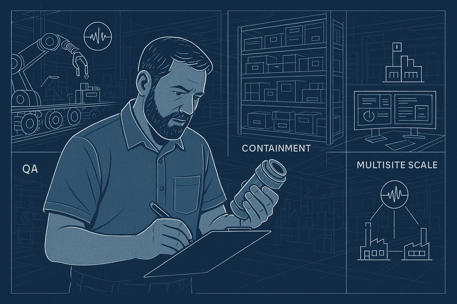 Industrial resolution scene illustrating Manufacturing Voice AI