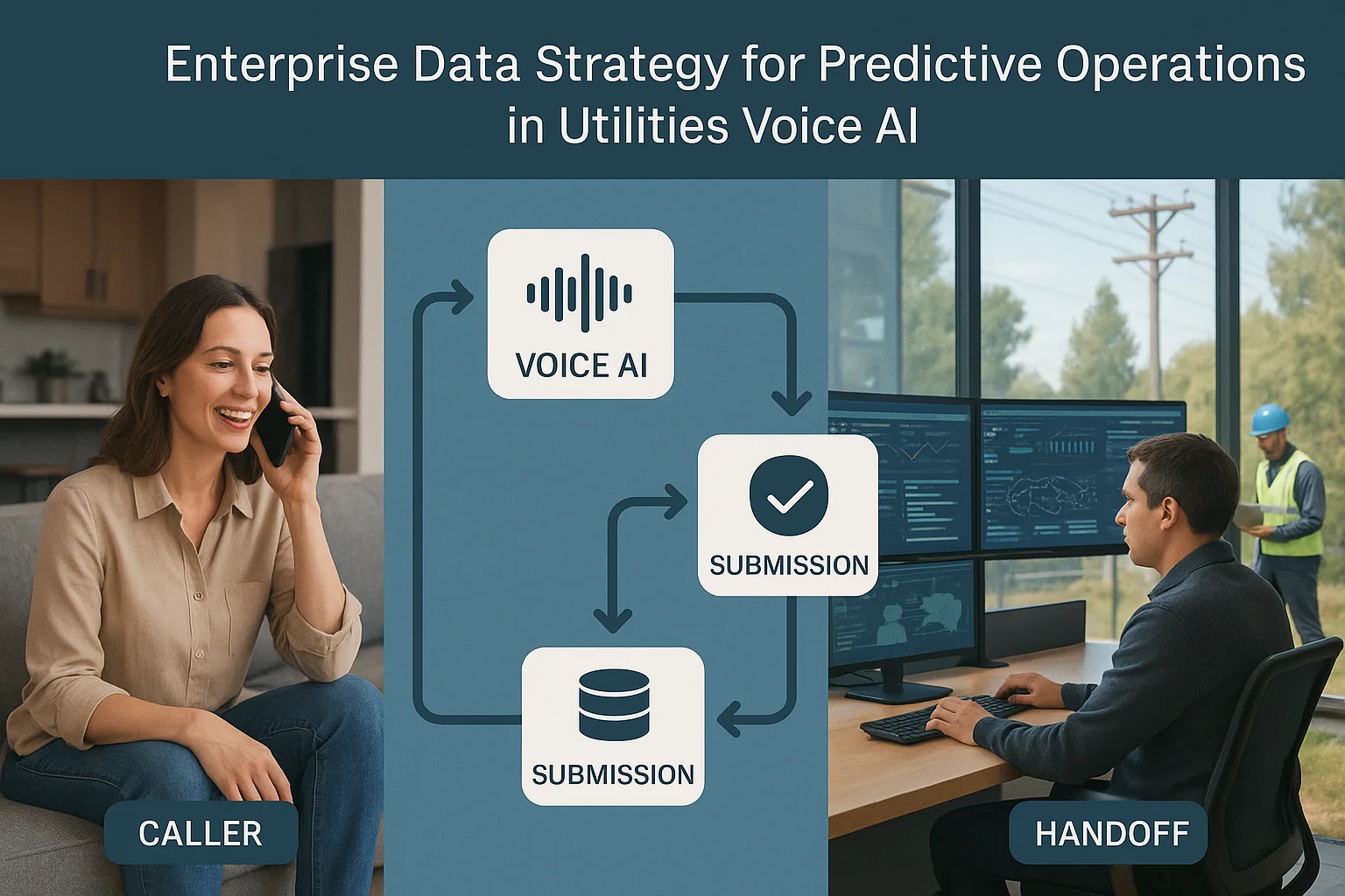 Workflow illustrating Enterprise Data Strategy Voice AI Utilities