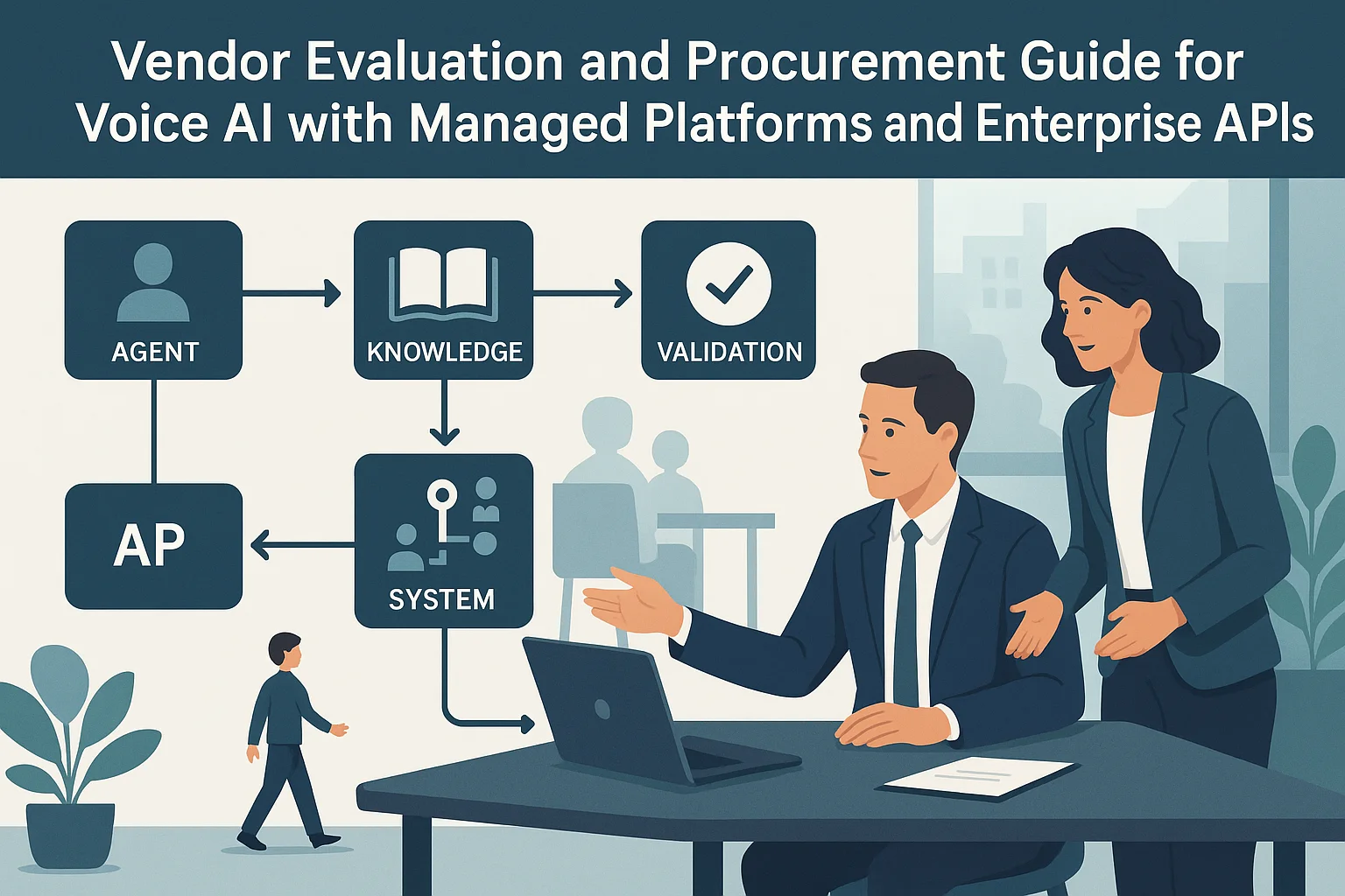 Component diagram illustrating Voice AI vendor evaluation