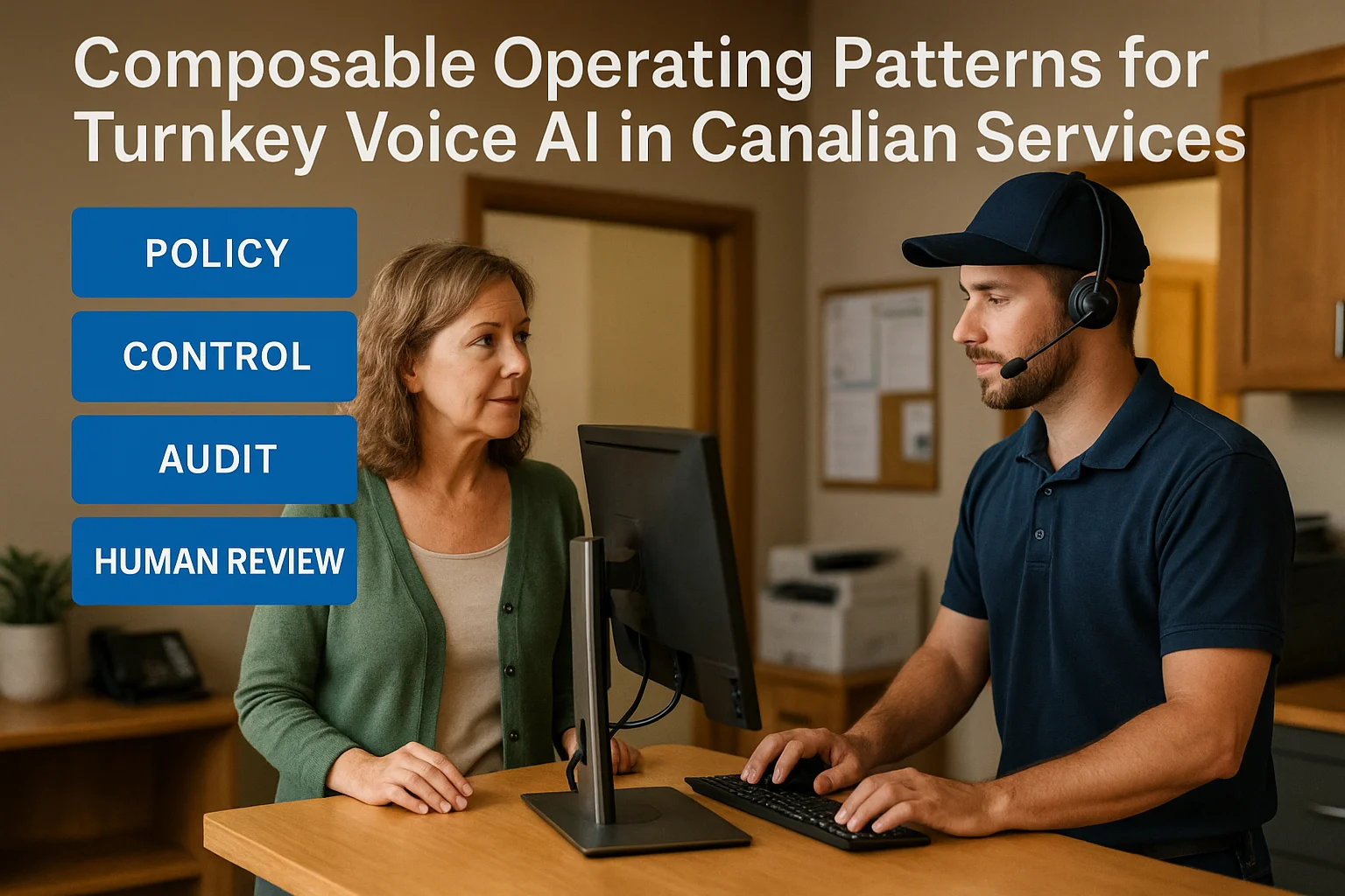 Governance layers illustrating AI receptionist