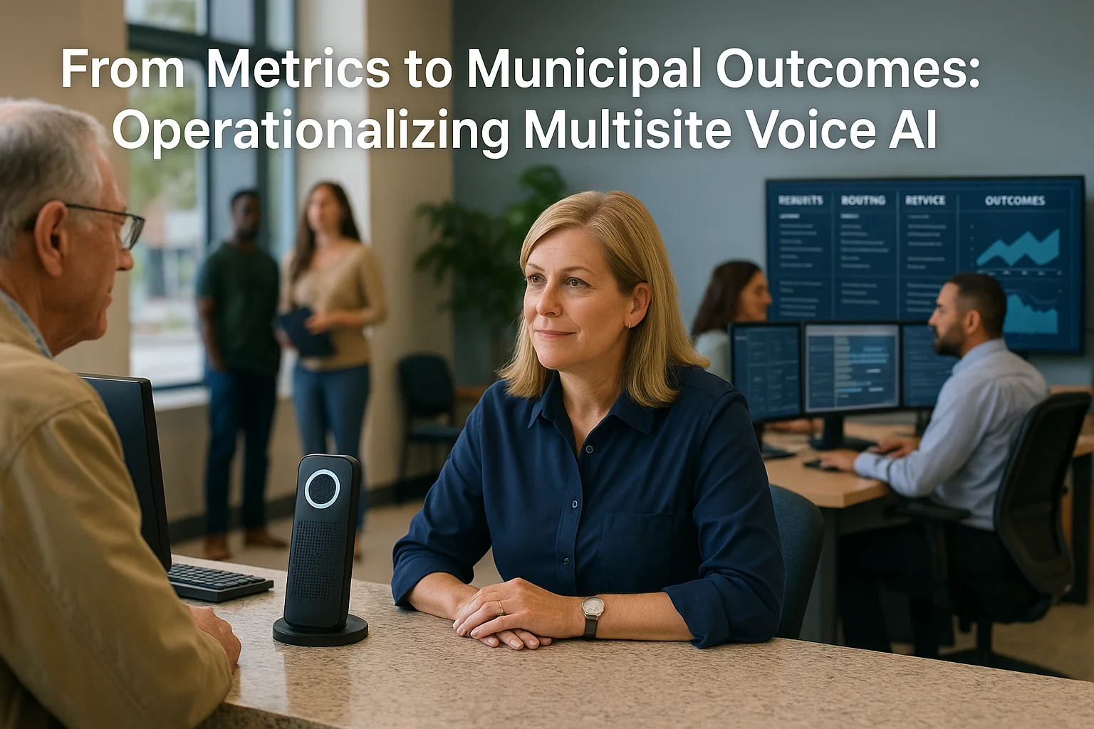 Municipal operations visual illustrating Municipal Voice AI operating model