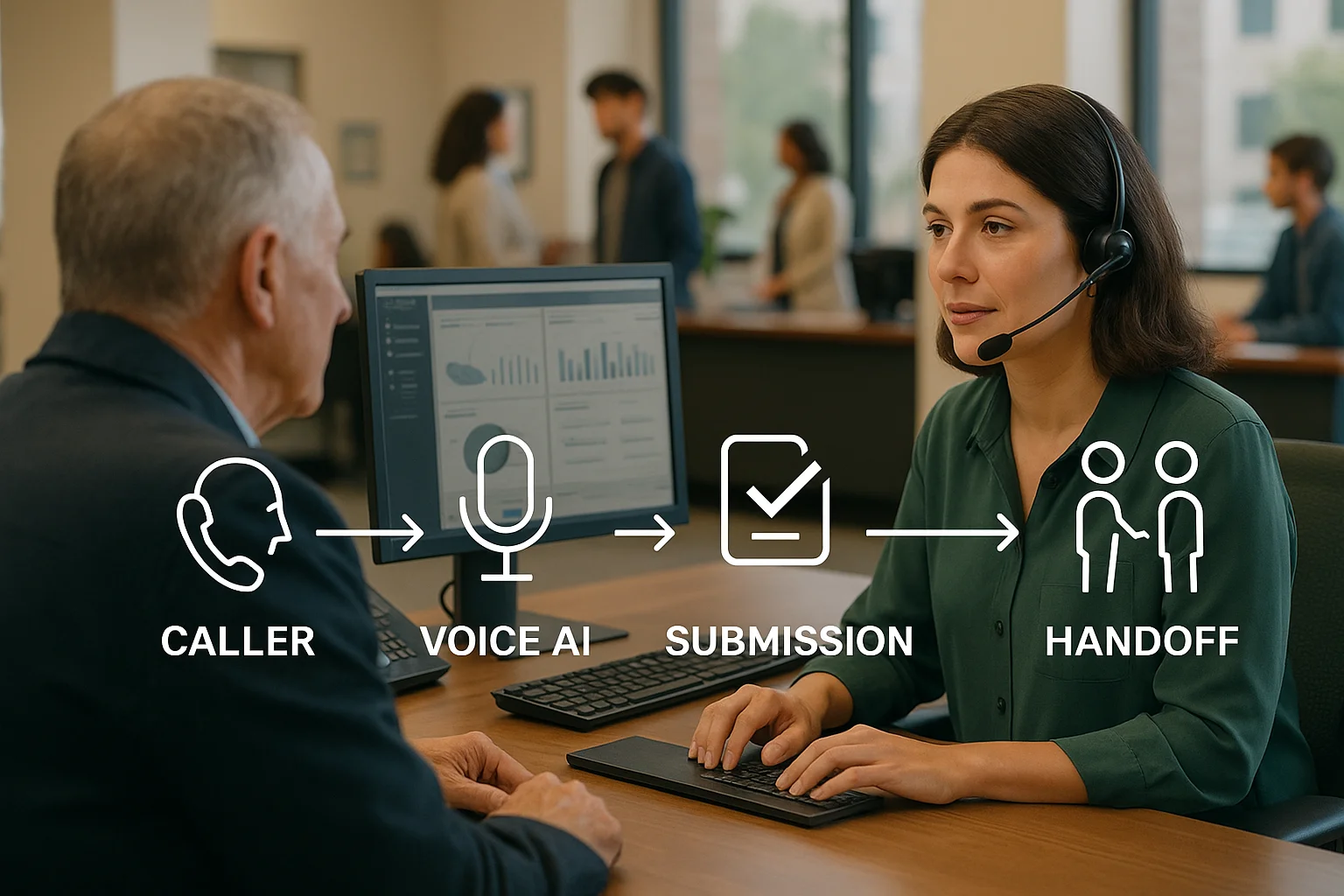 Workflow illustrating Voice AI resolution quality