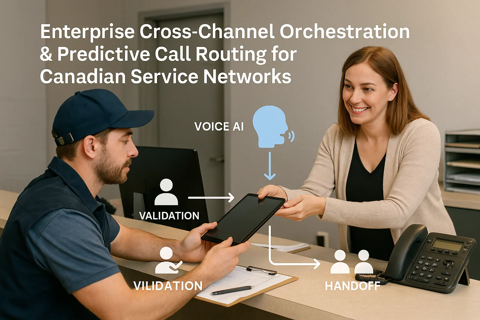 Workflow illustrating AI receptionist
