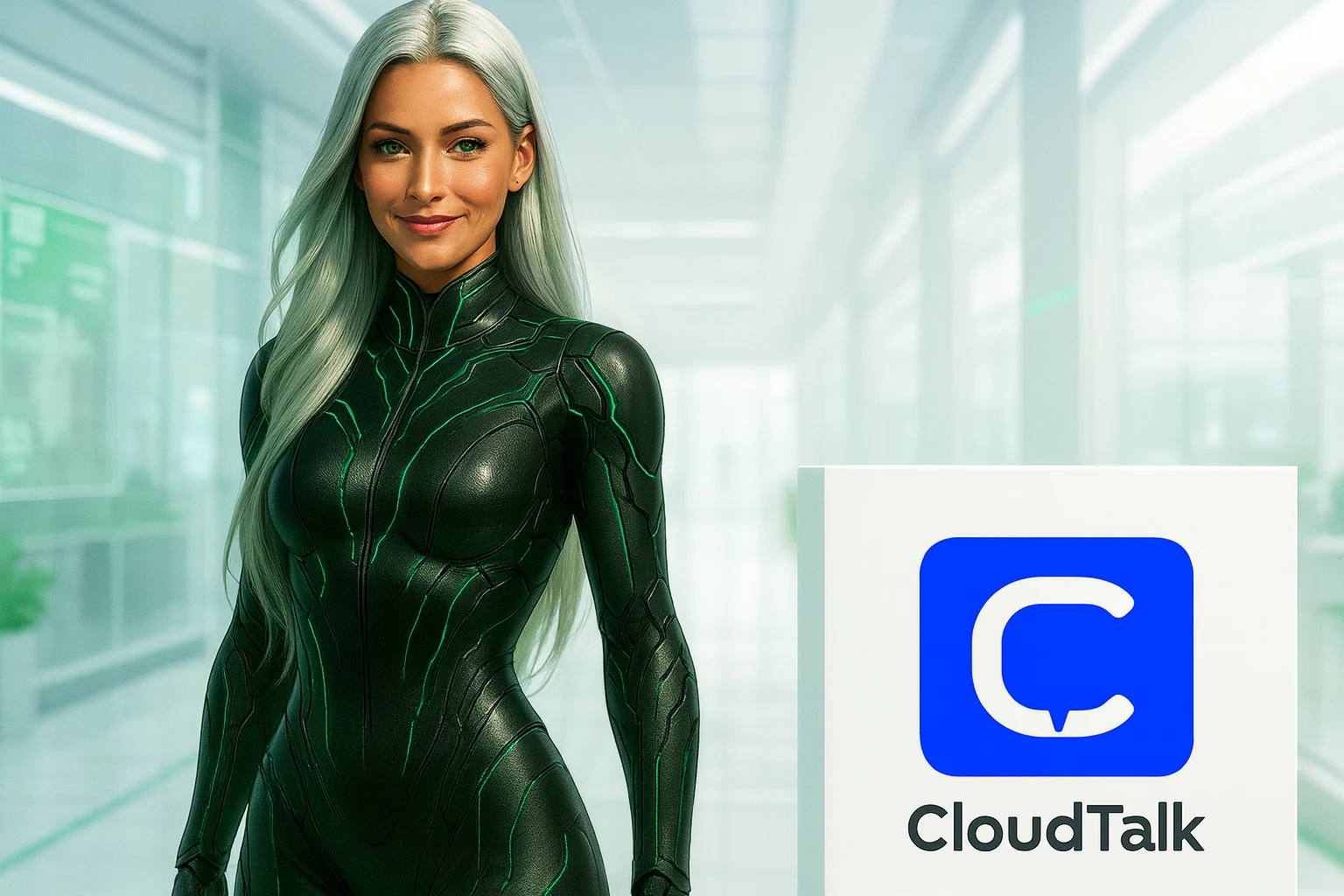 Sasha with CloudTalk AI Receptionist in a Peak Demand Voice AI system profile illustrating AI receptionist/contact center