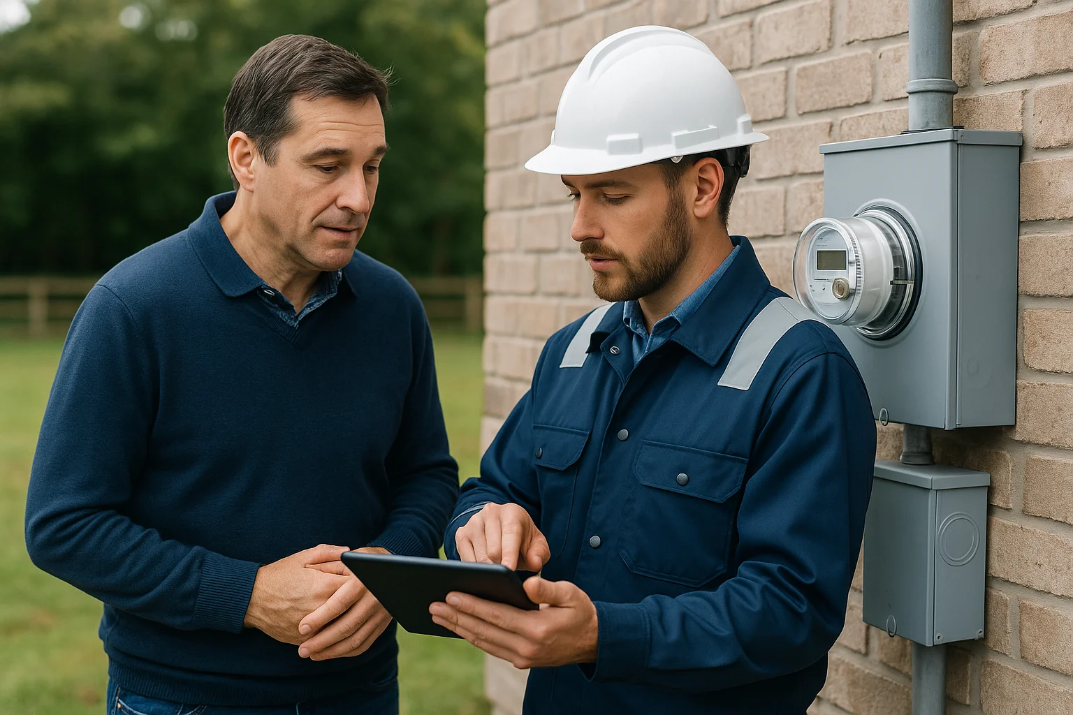 Field response scene illustrating Data & Event Fabric for Utilities Voice AI