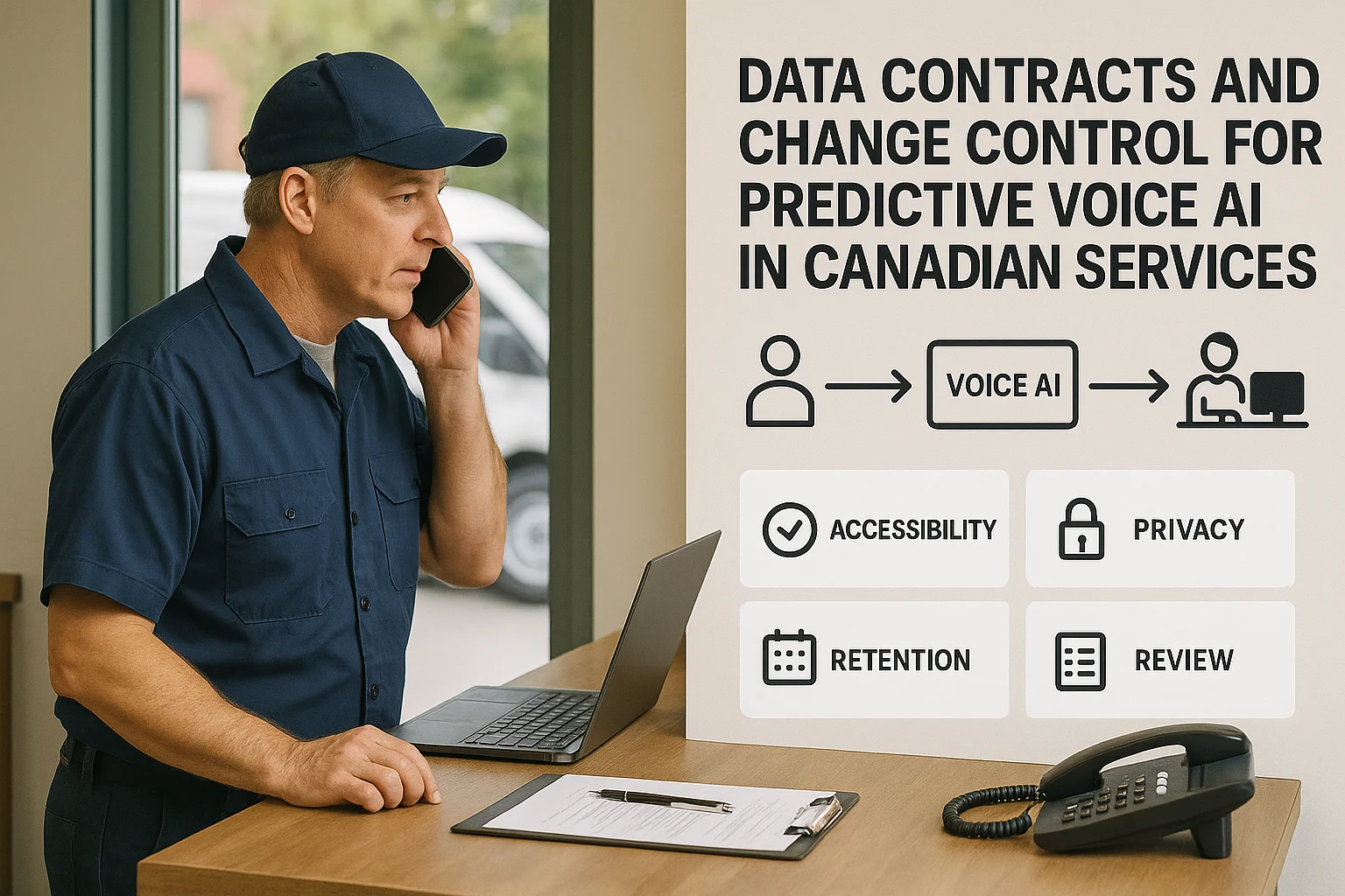 Compliance checklist illustrating Data contracts voice AI