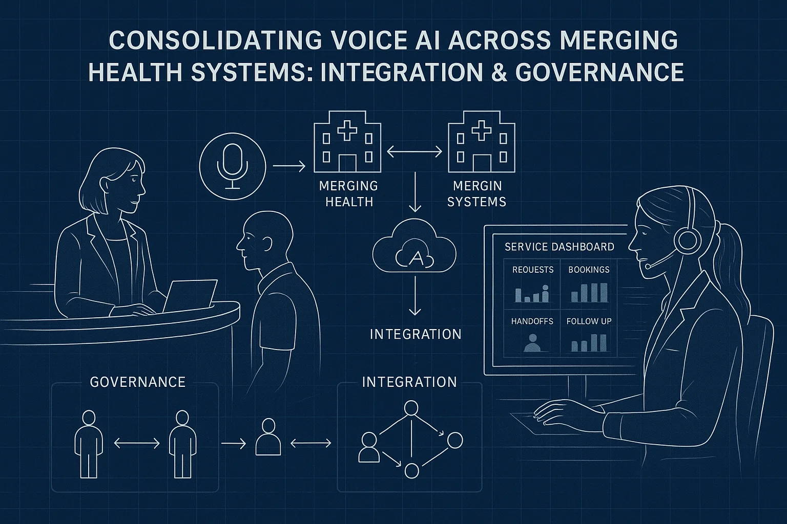Healthcare outcomes dashboard illustrating Voice AI consolidation