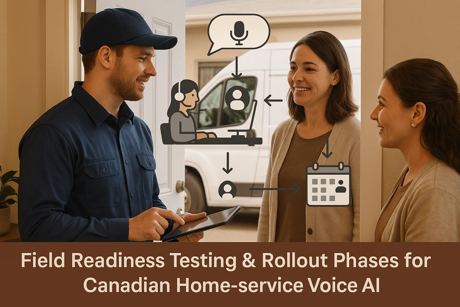 Use case fit matrix illustrating AI receptionist rollout