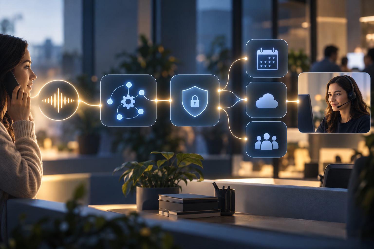 Voice AI and CRM integration architecture around Help Scout
