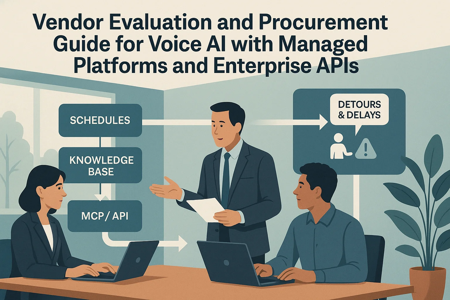 Data flow illustrating Voice AI vendor evaluation