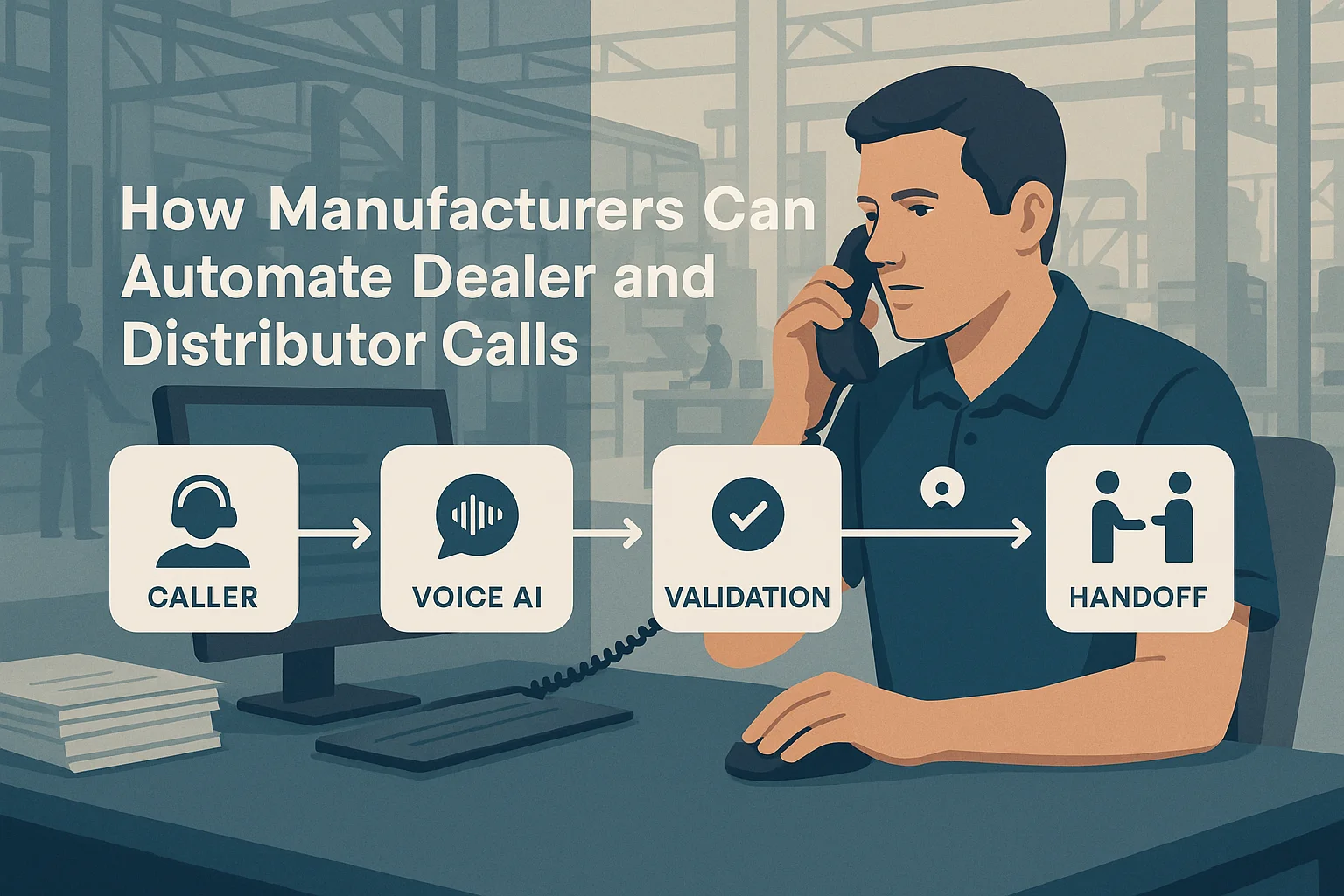 Workflow illustrating automate dealer and distributor calls