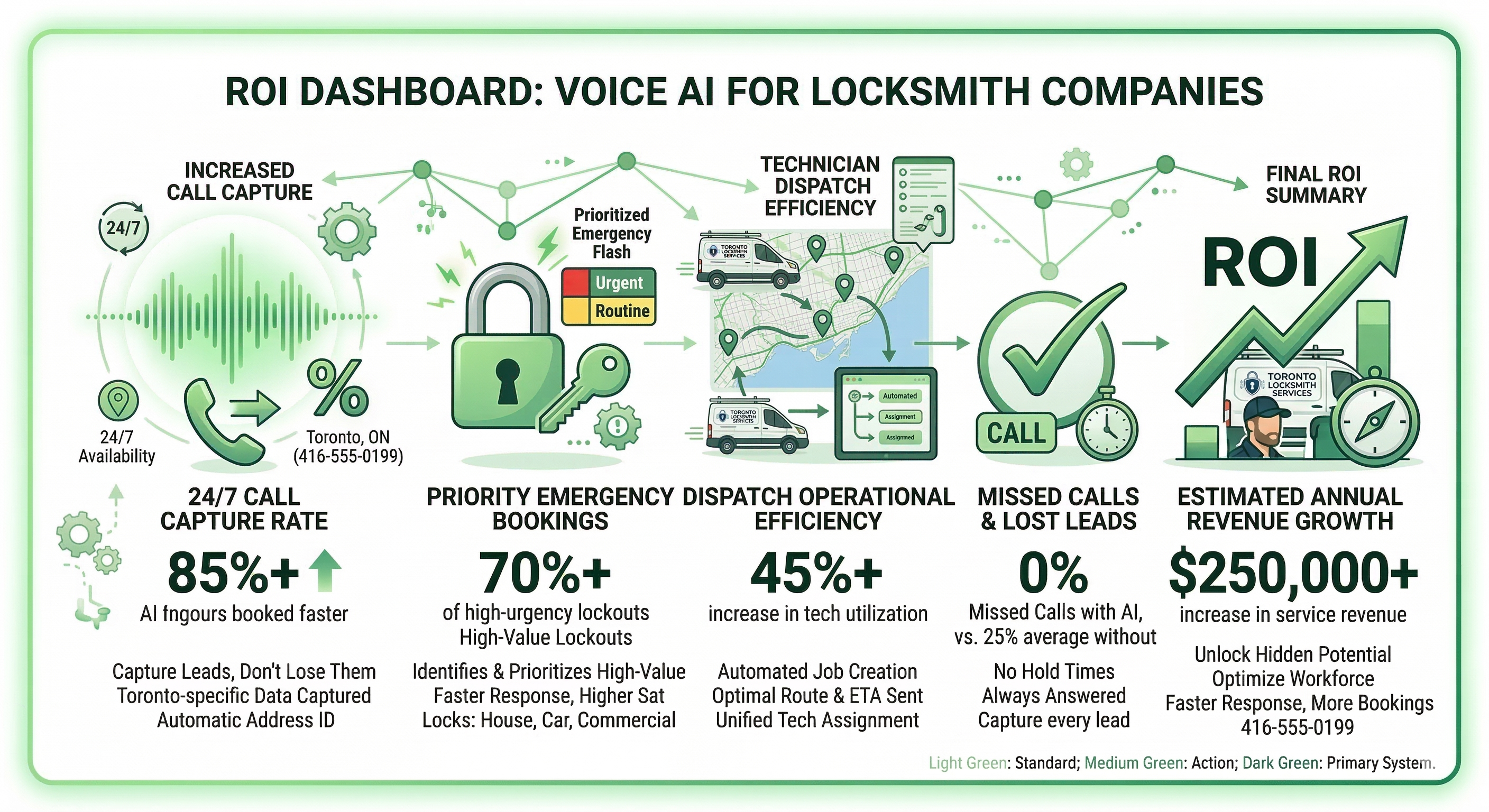 Voice AI answering service improving locksmith call capture dispatch coordination and service booking rates