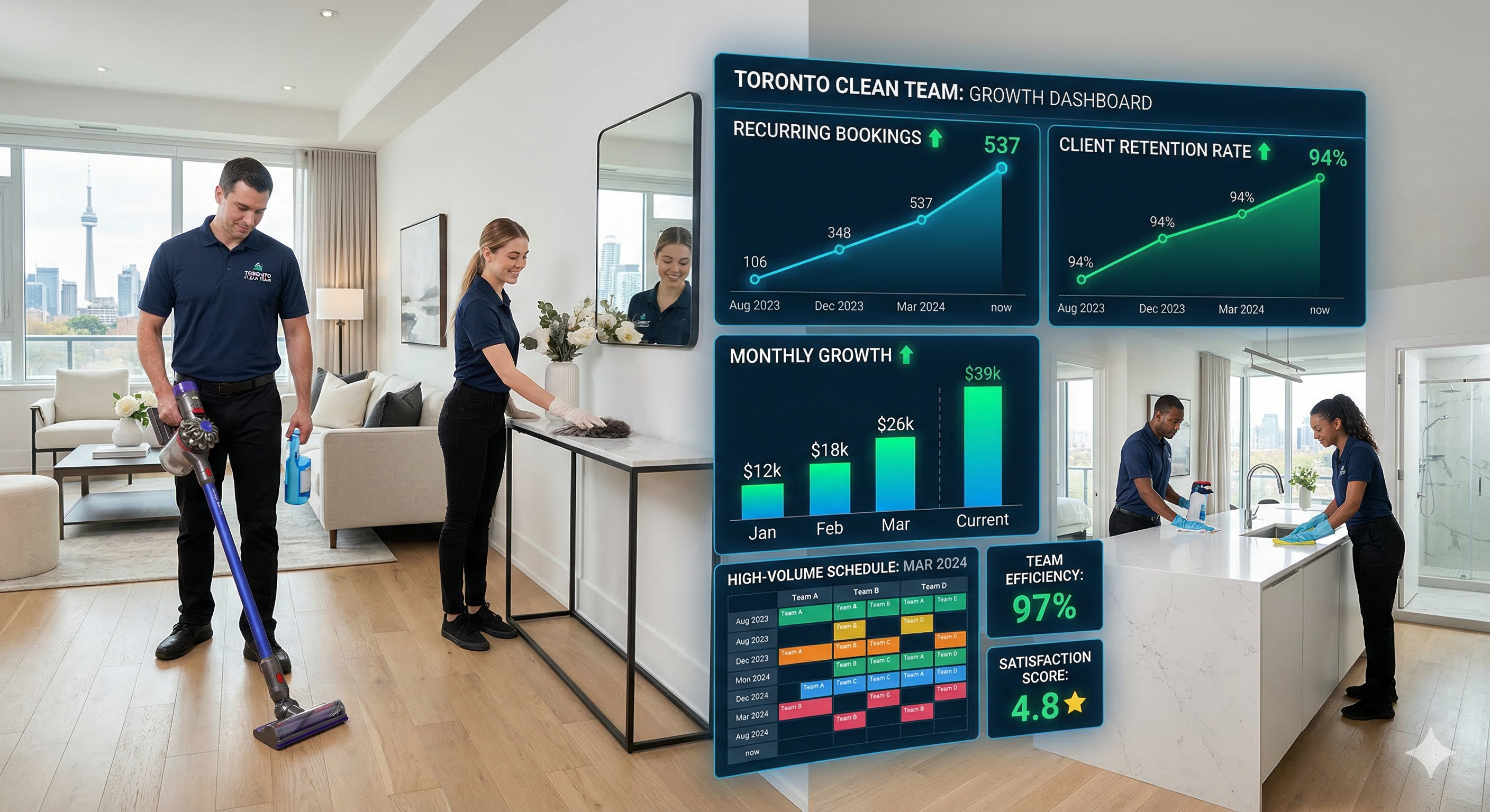 cleaning company increasing bookings and recurring revenue using voice AI answering system