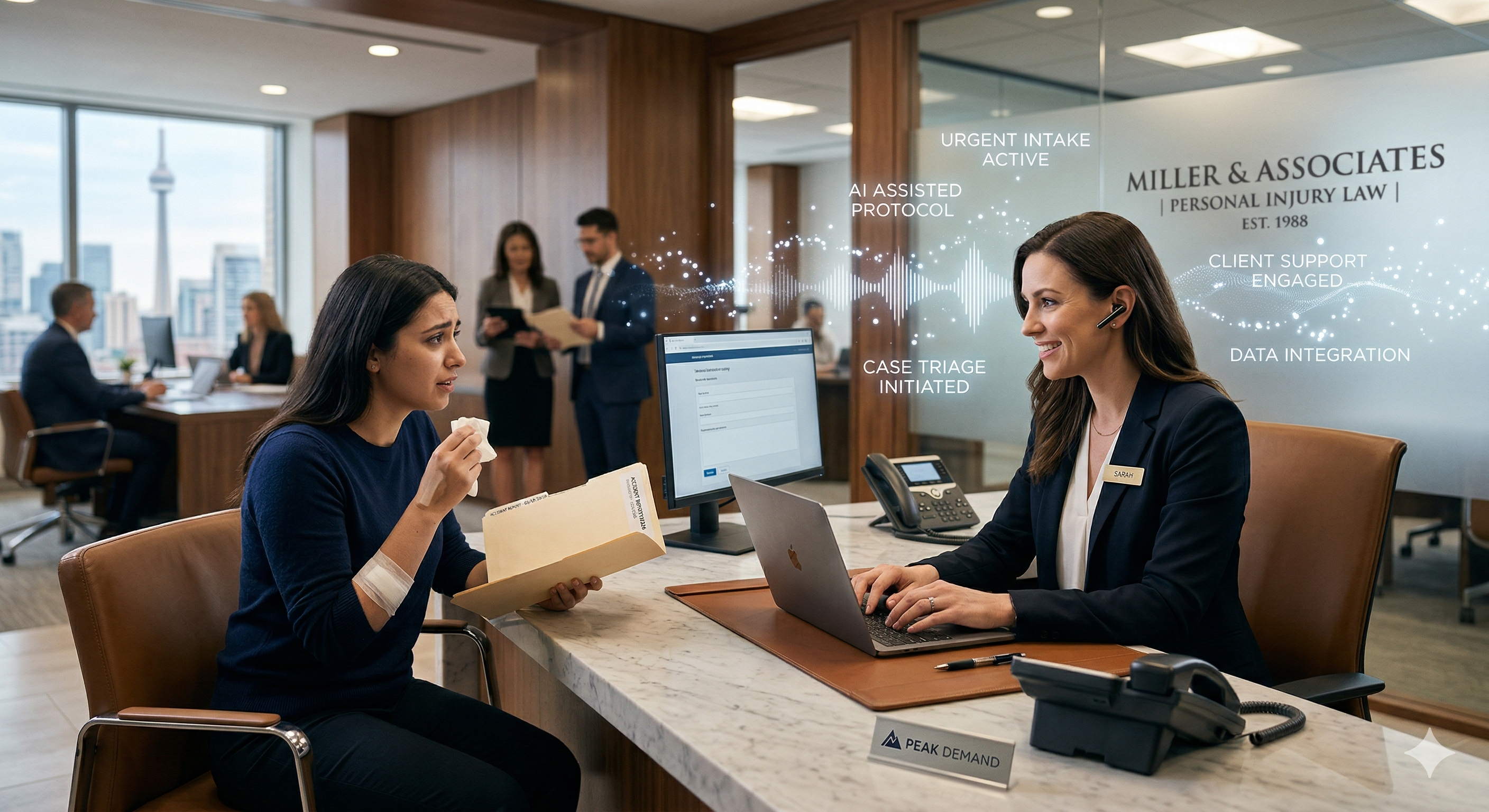 Voice AI intake support for personal injury law firms handling urgent new client calls and structured follow-up