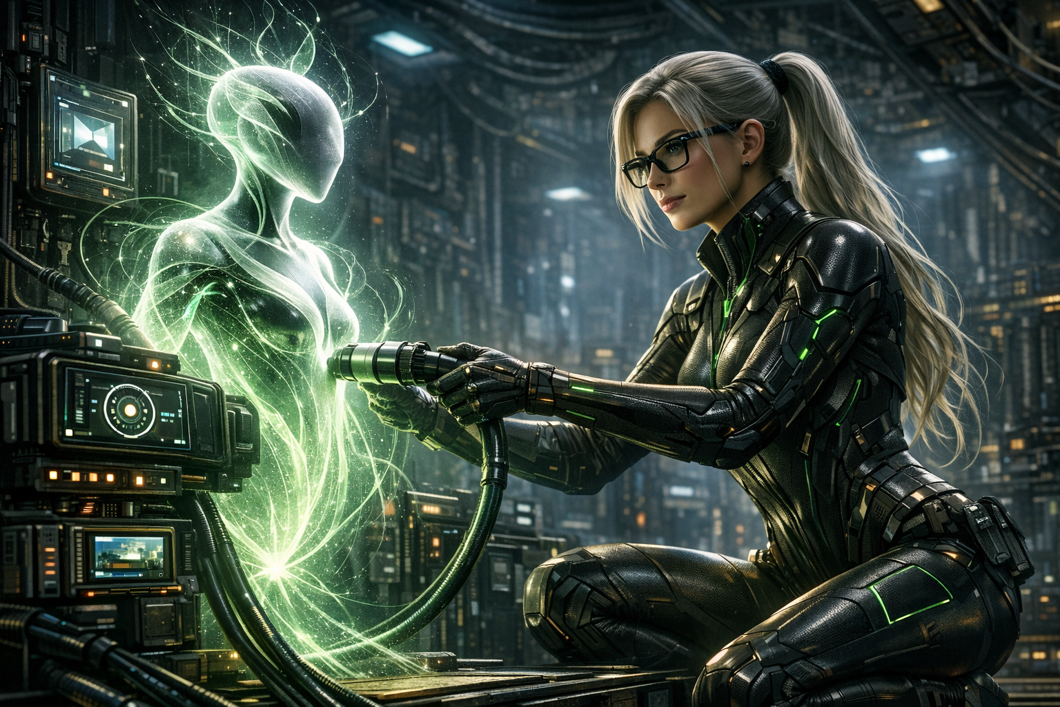 Healthcare Voice AI integrations hub visual showing Sasha plugging virtual AI agents into healthcare systems, workflows, and communication infrastructure