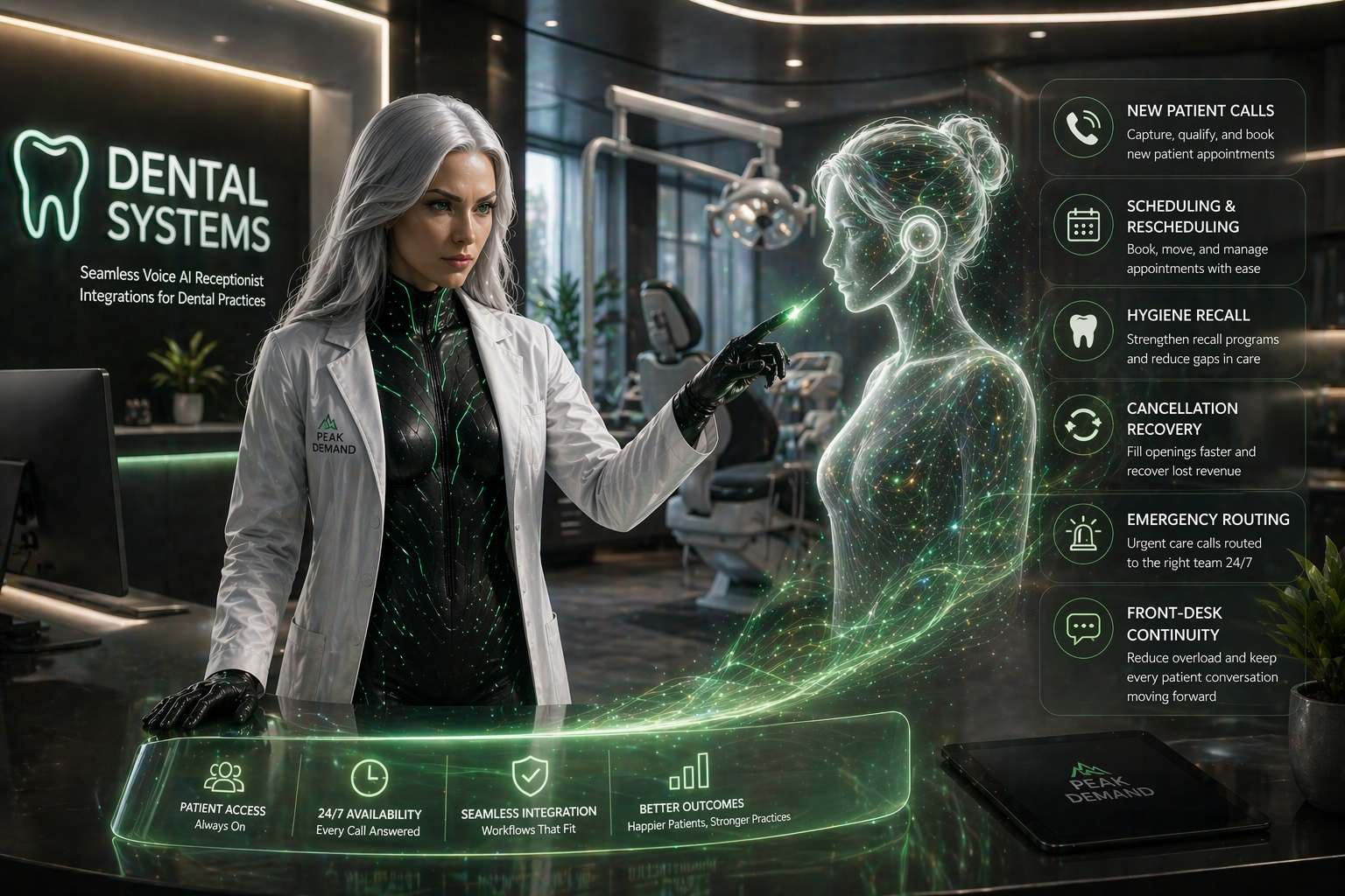 Voice AI receptionist integrations for dental systems