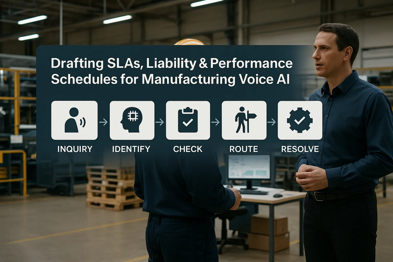 Parts request process illustrating Manufacturing Voice AI SLA