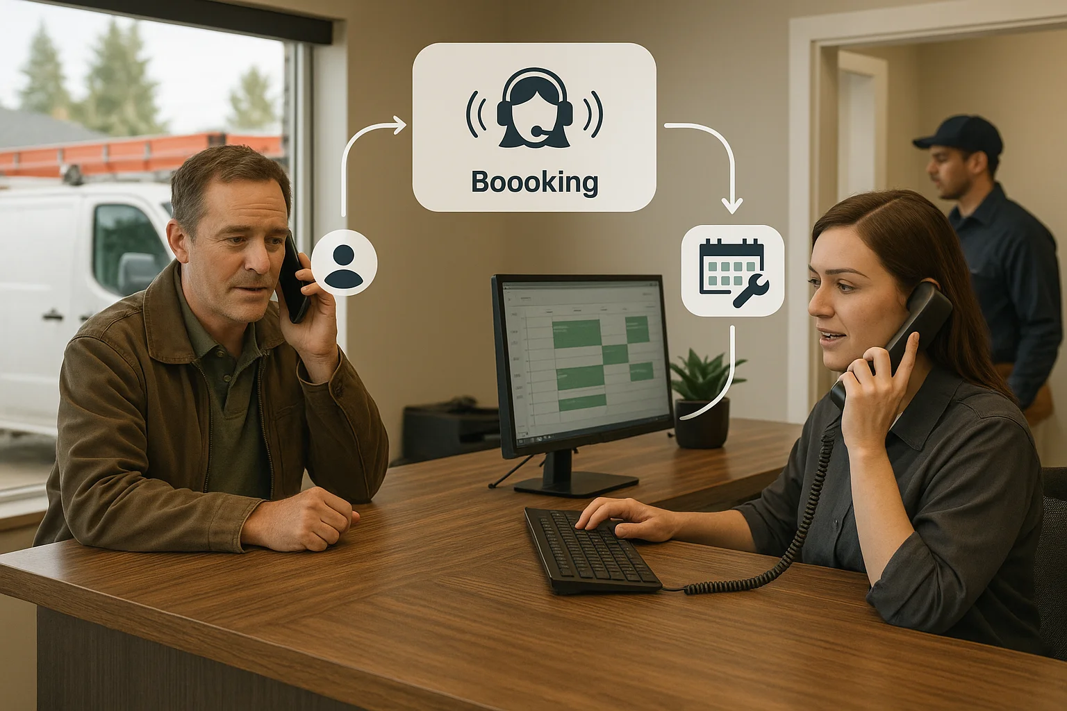 Use case fit matrix illustrating AI receptionist for electricians