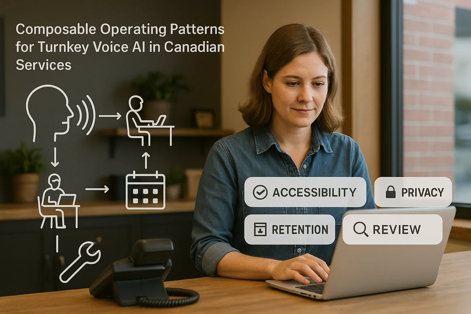 Compliance checklist illustrating AI receptionist