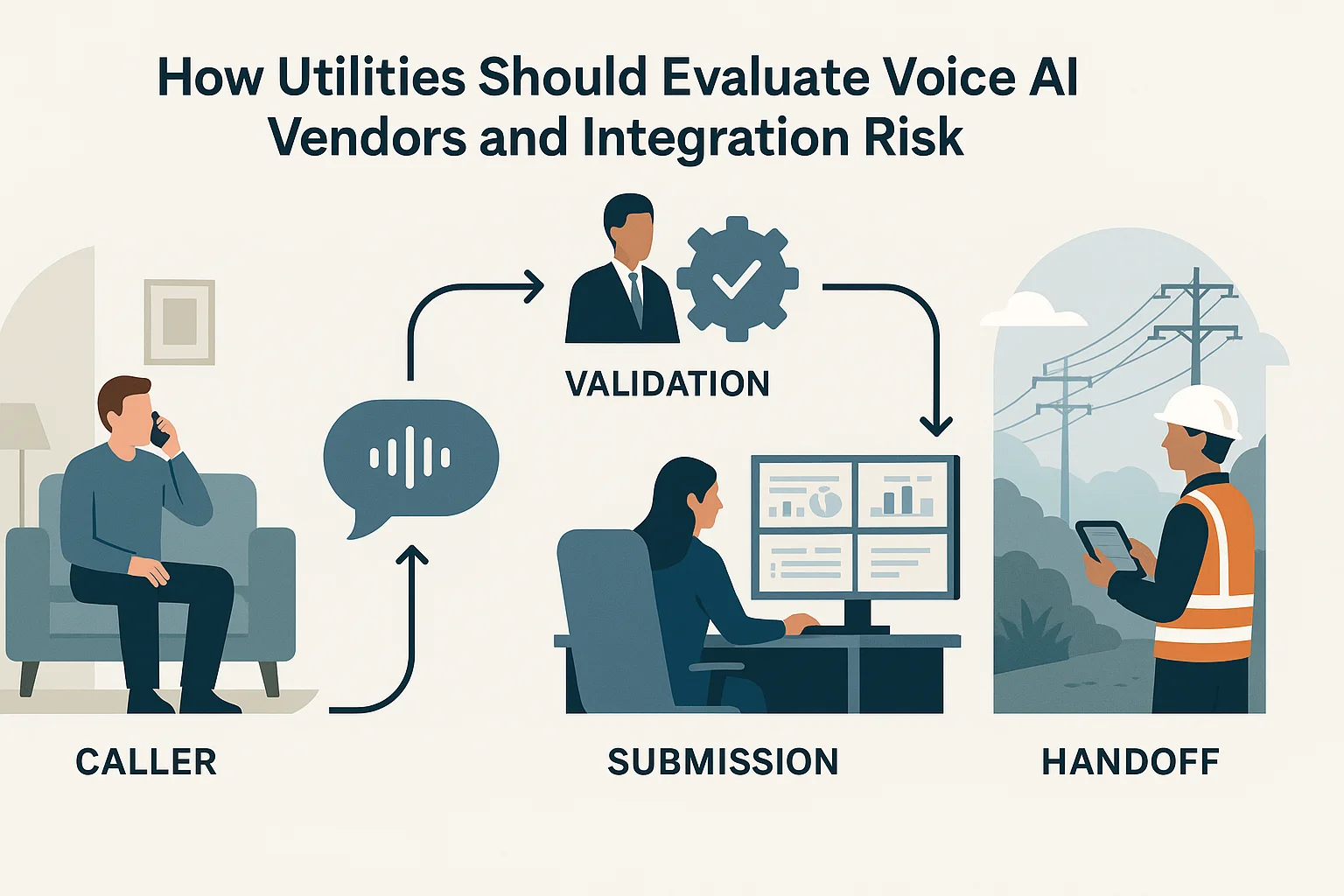 Workflow illustrating Voice AI vendor evaluation