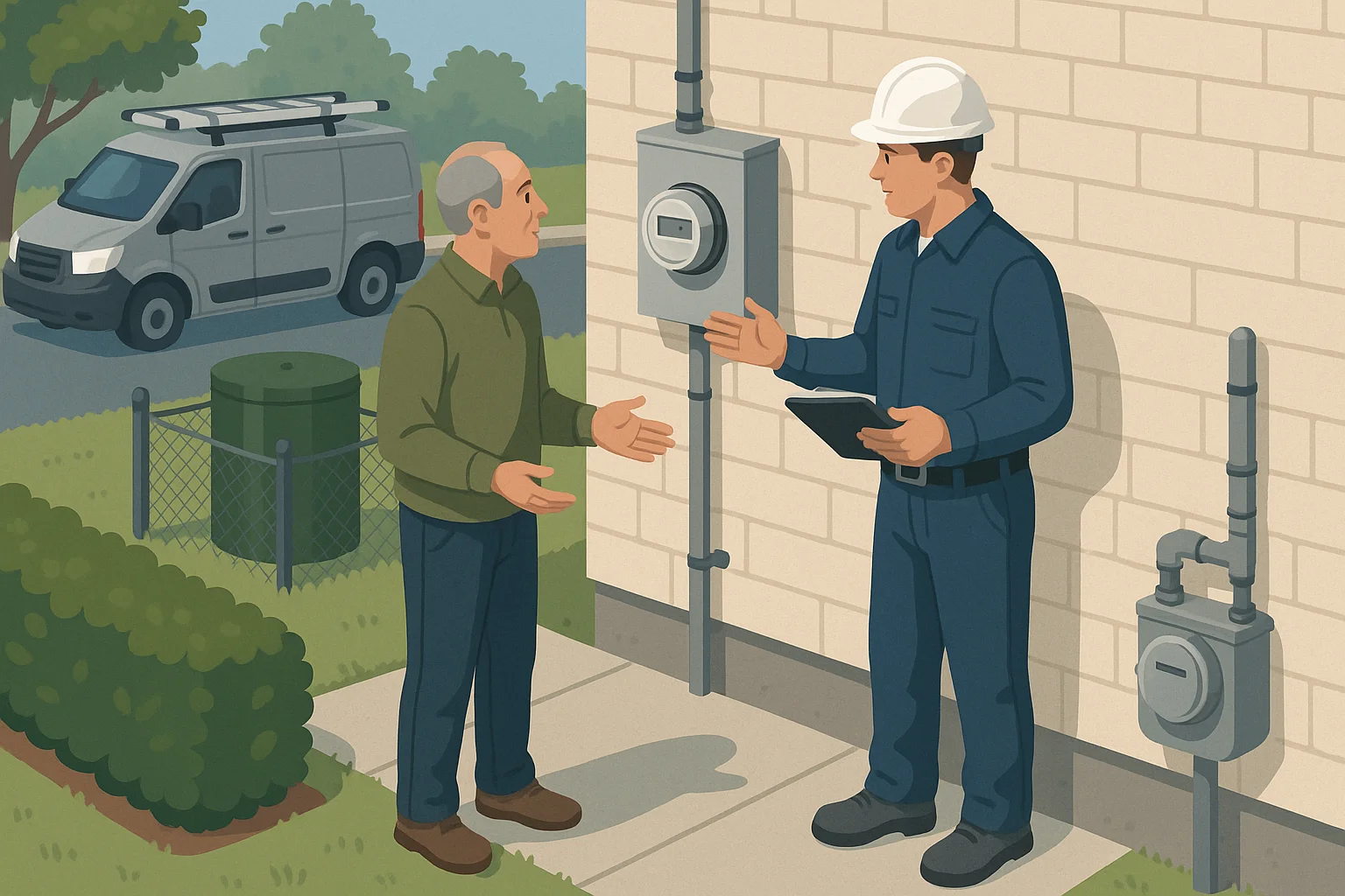 Field response scene illustrating Utility Voice AI rollout