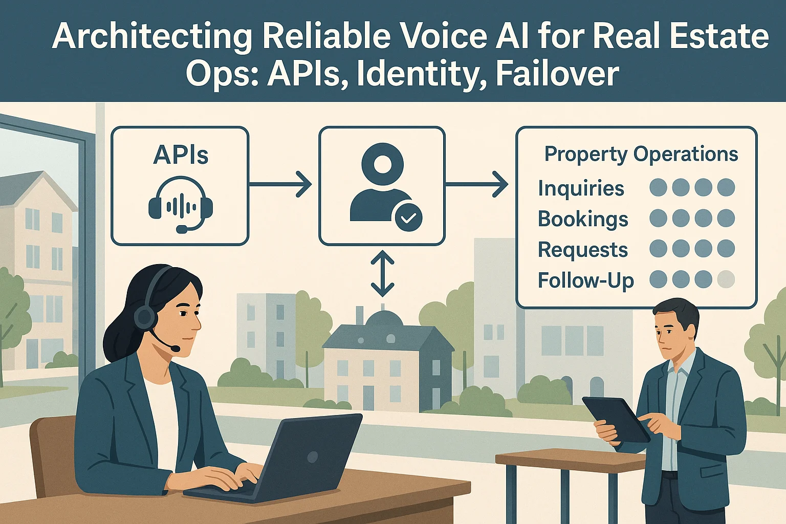 Property operations dashboard illustrating Voice AI for real estate operations