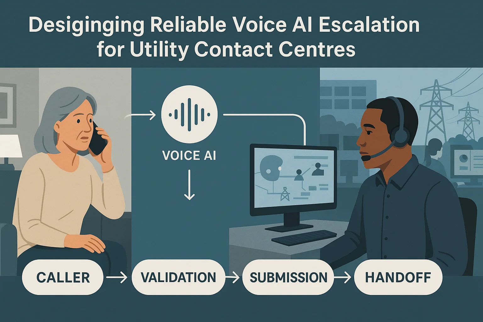 Workflow illustrating Voice AI escalation