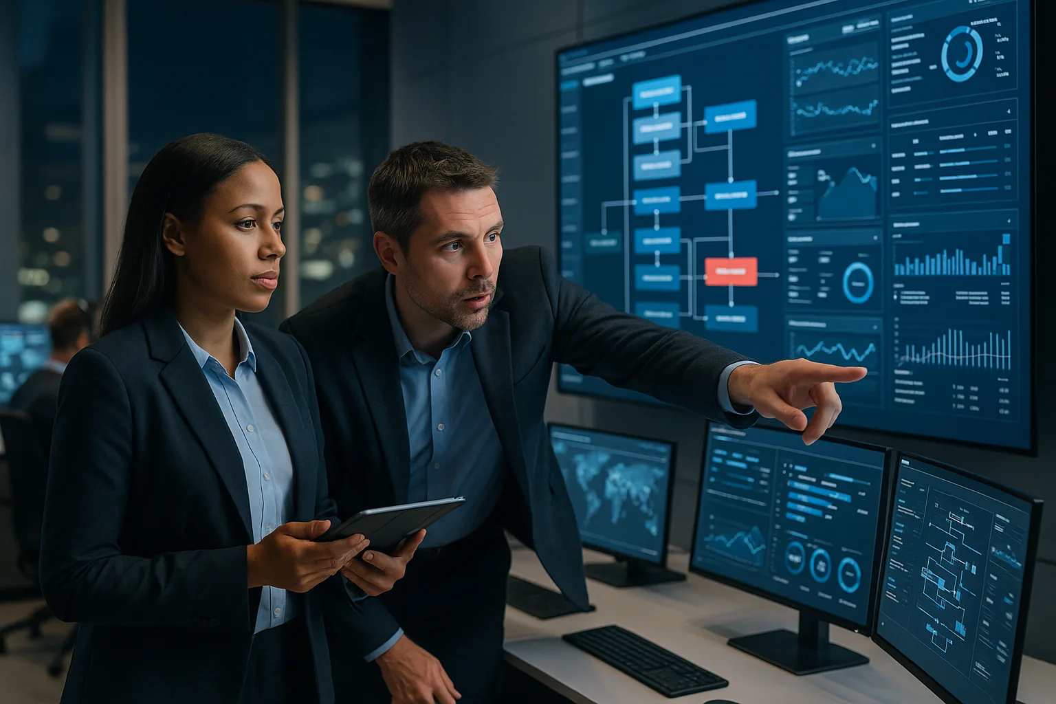 Service assurance scene illustrating custom voice AI infrastructure