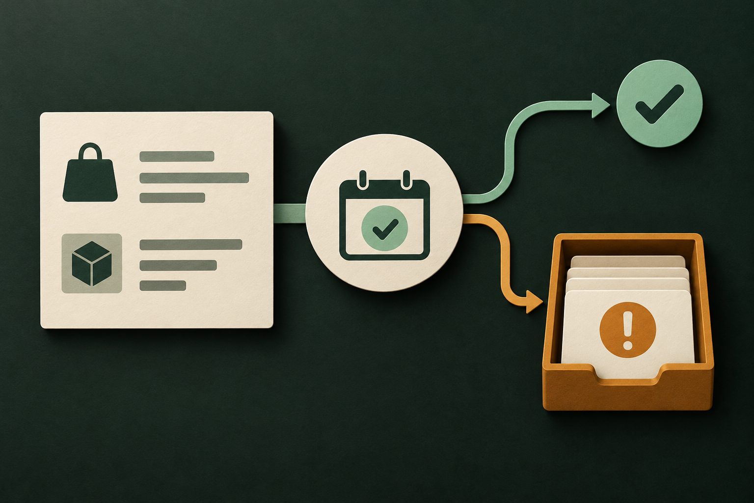Workflow detail: record validation and staff-review routing for Klaviyo