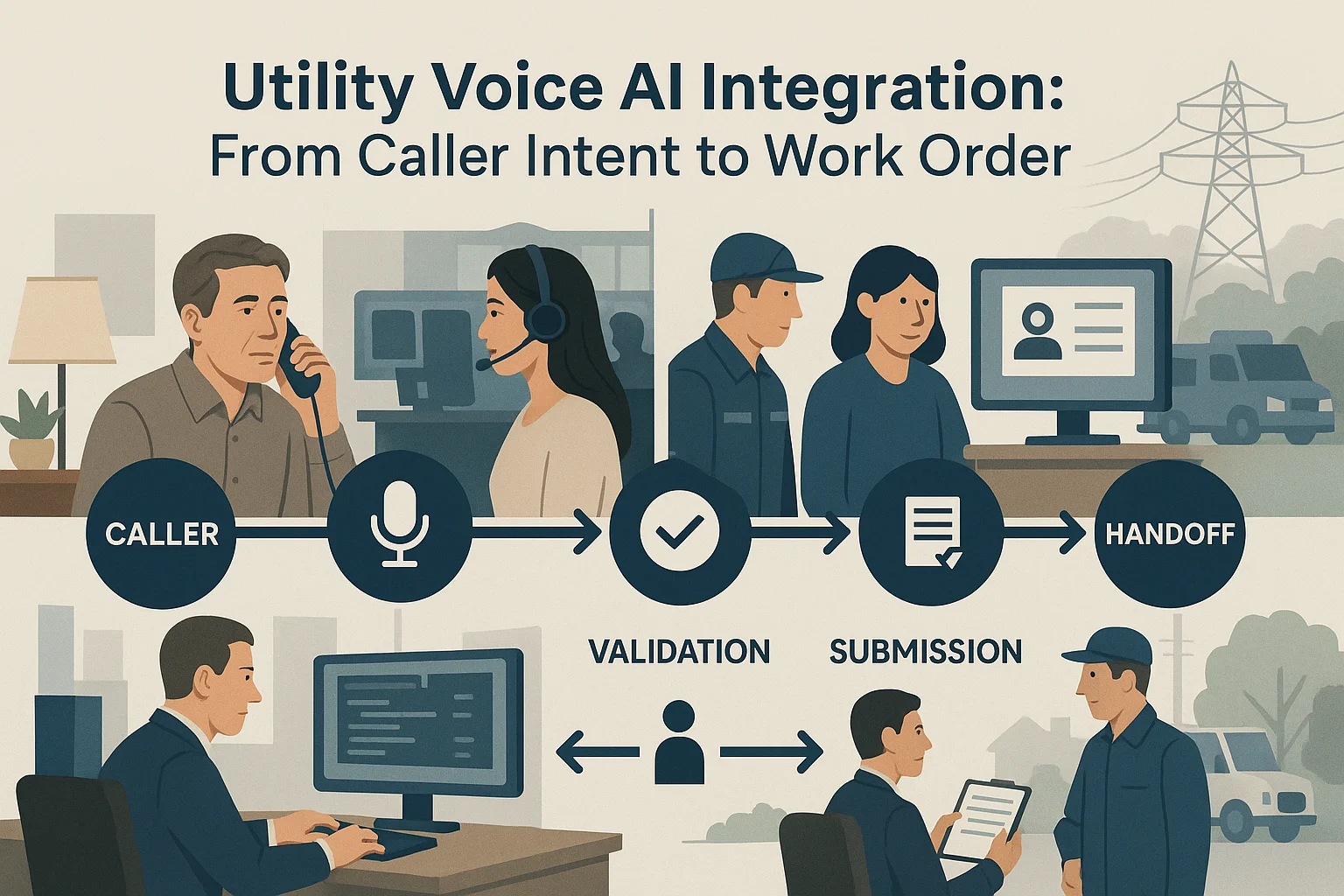 Workflow illustrating Utility Voice AI