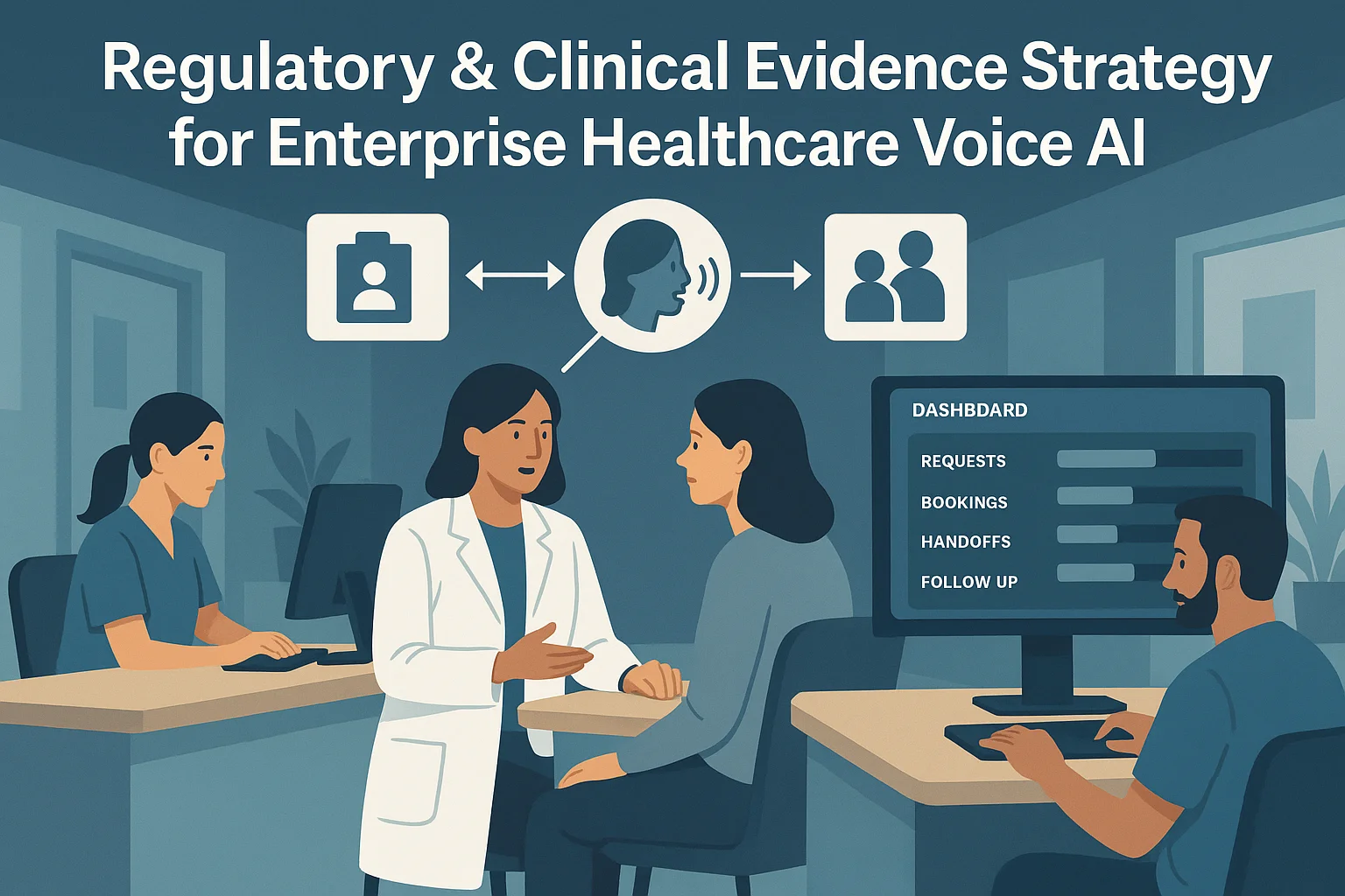 Healthcare outcomes dashboard illustrating Healthcare Voice AI regulatory strategy