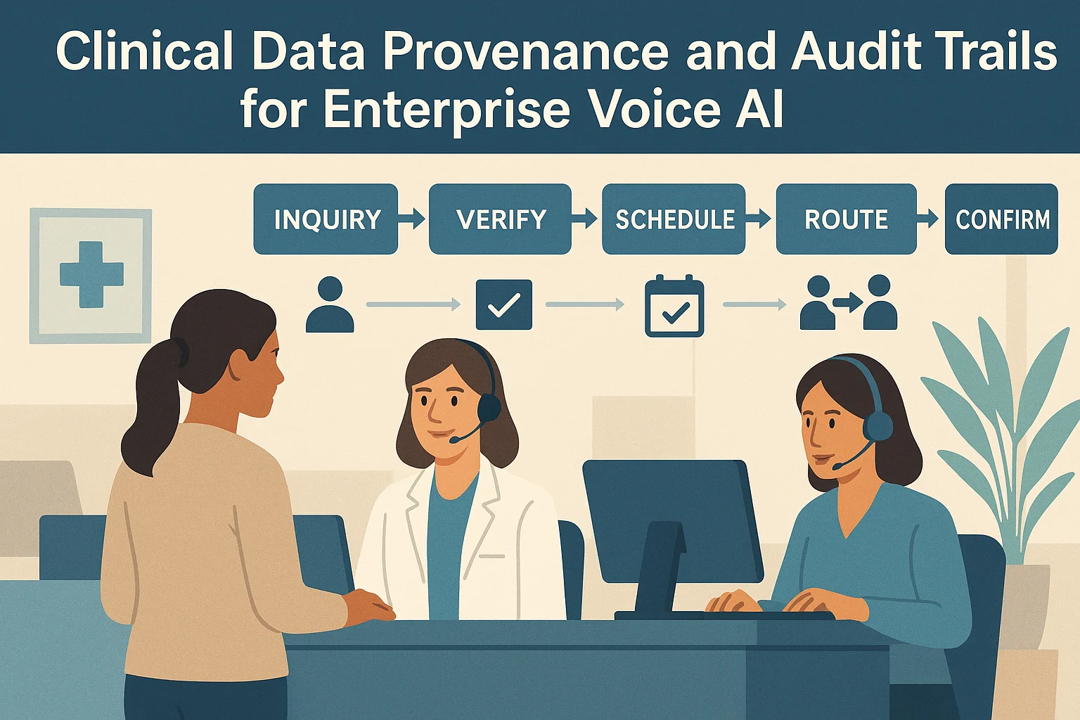 Patient service workflow illustrating Clinical Data Provenance