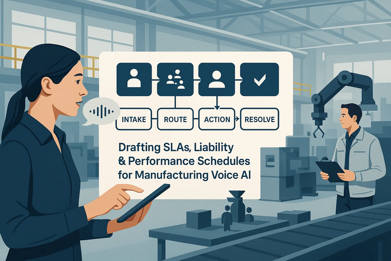 Resolution timeline illustrating Manufacturing Voice AI SLA