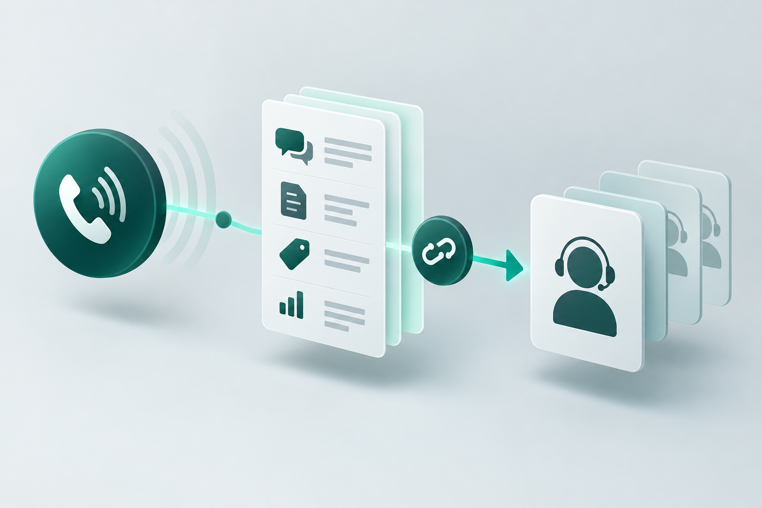 Illustrative caller handoff with context workflow for Kustomer: Ambiguity and customer frustration