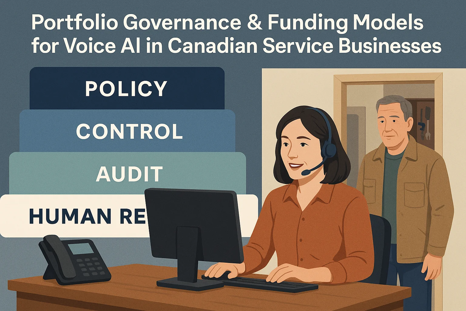Governance layers illustrating Voice AI for service businesses