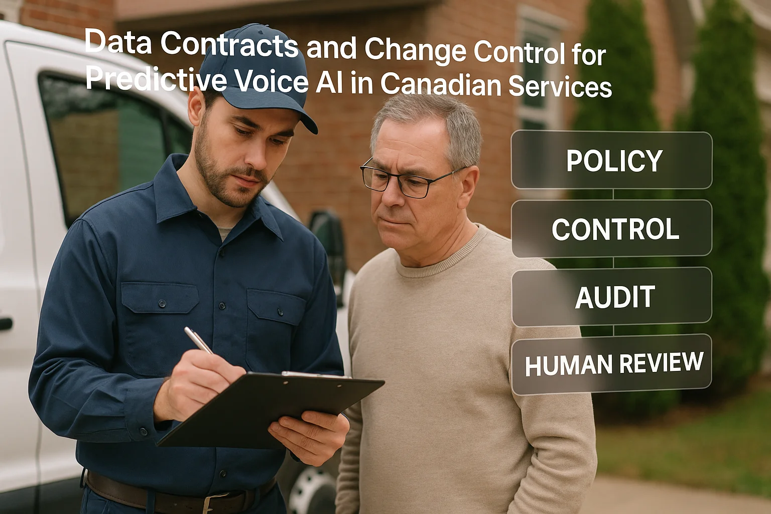 Governance layers illustrating Data contracts voice AI