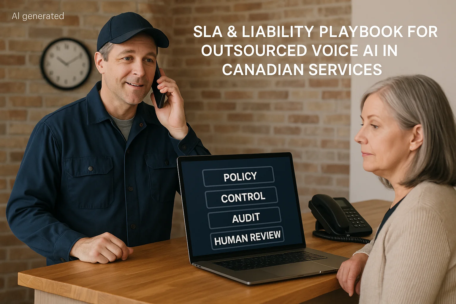 Governance layers illustrating AI receptionist Canada