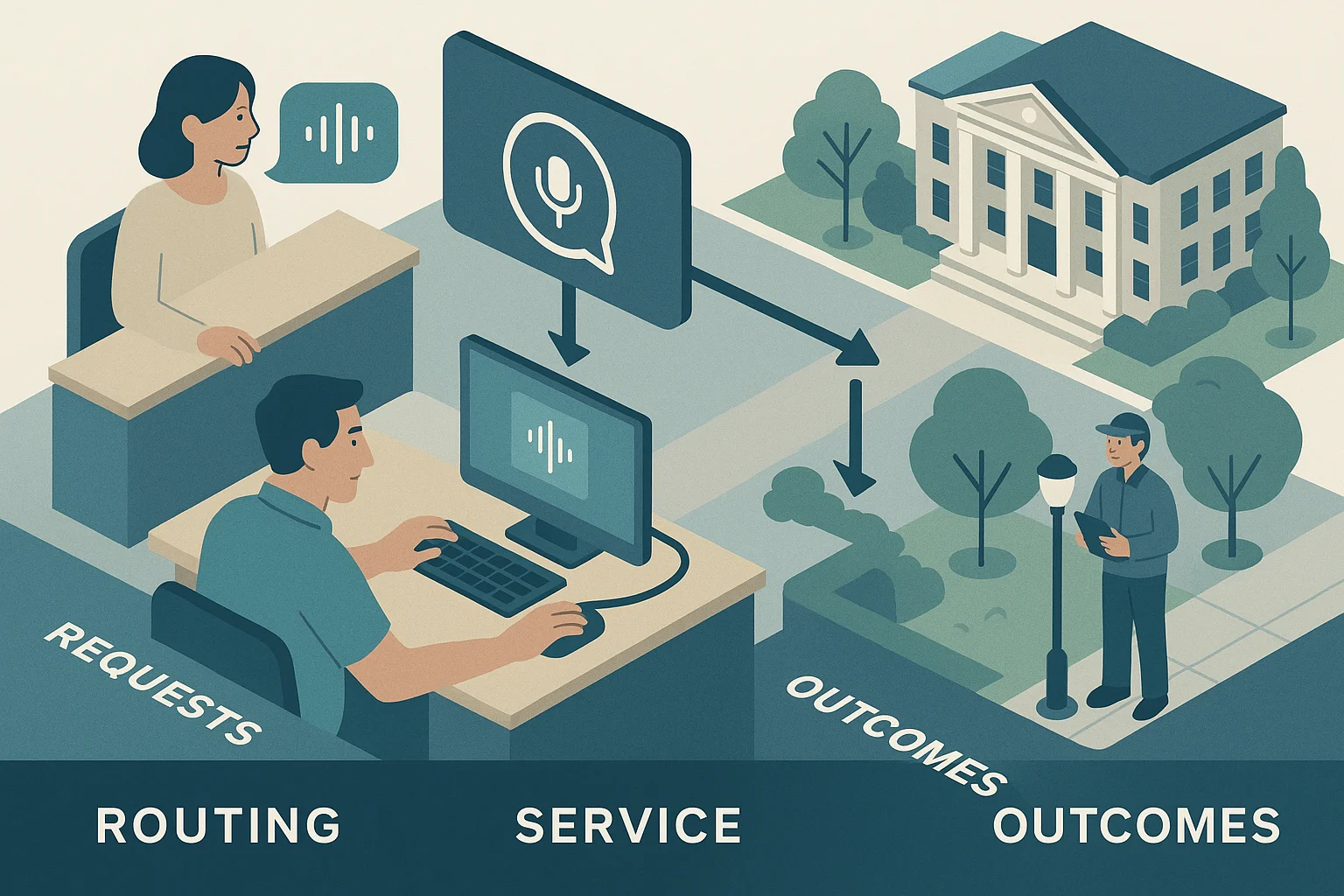 Municipal operations visual illustrating Municipal Voice AI