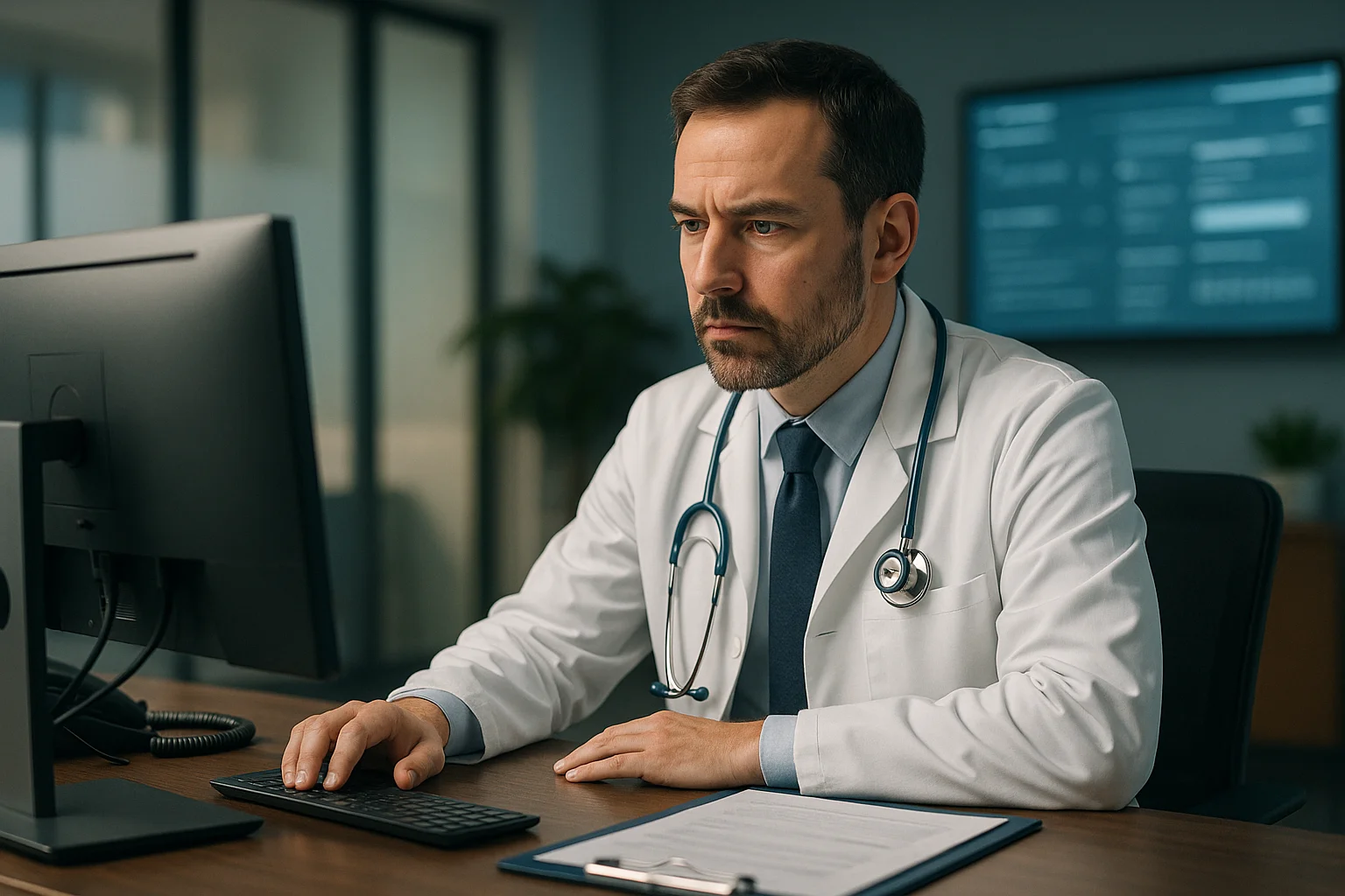Human escalation scene illustrating multisite multilingual healthcare voice AI
