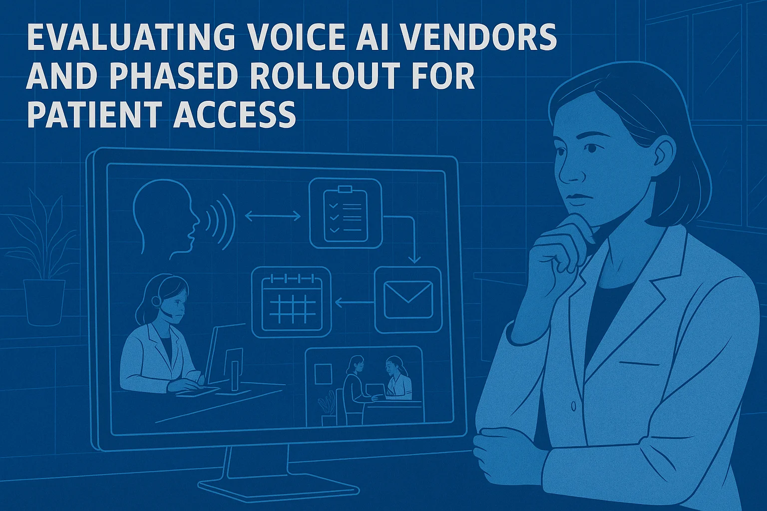 Human escalation scene illustrating Voice AI vendor evaluation