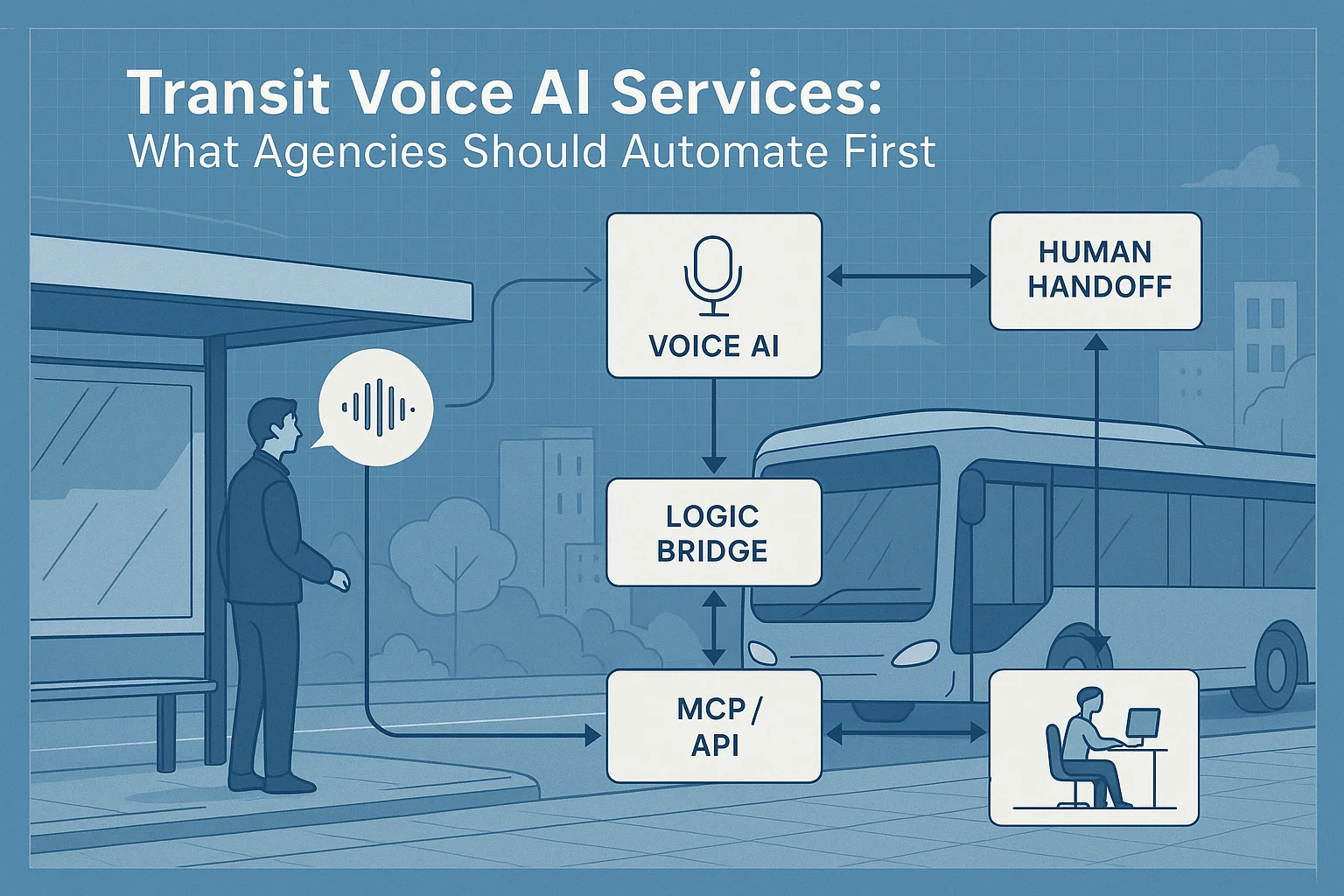 Architecture illustrating Transit Voice AI Services