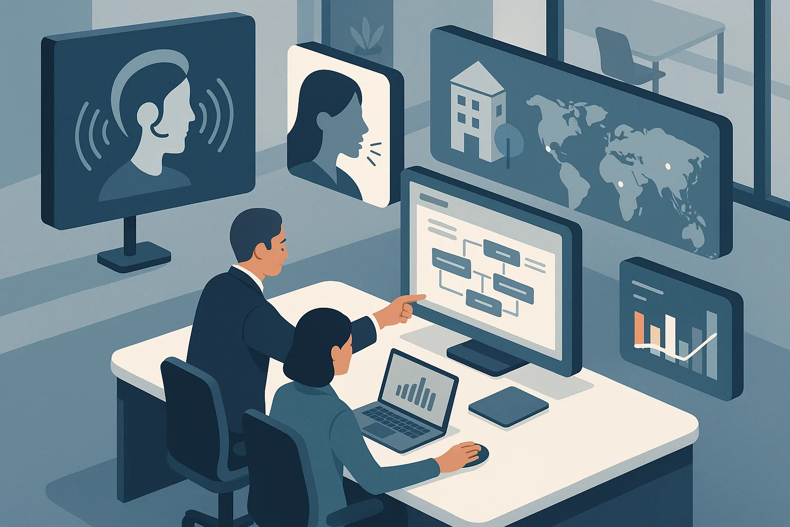 Service assurance scene illustrating multisite multilingual voice ai rollout