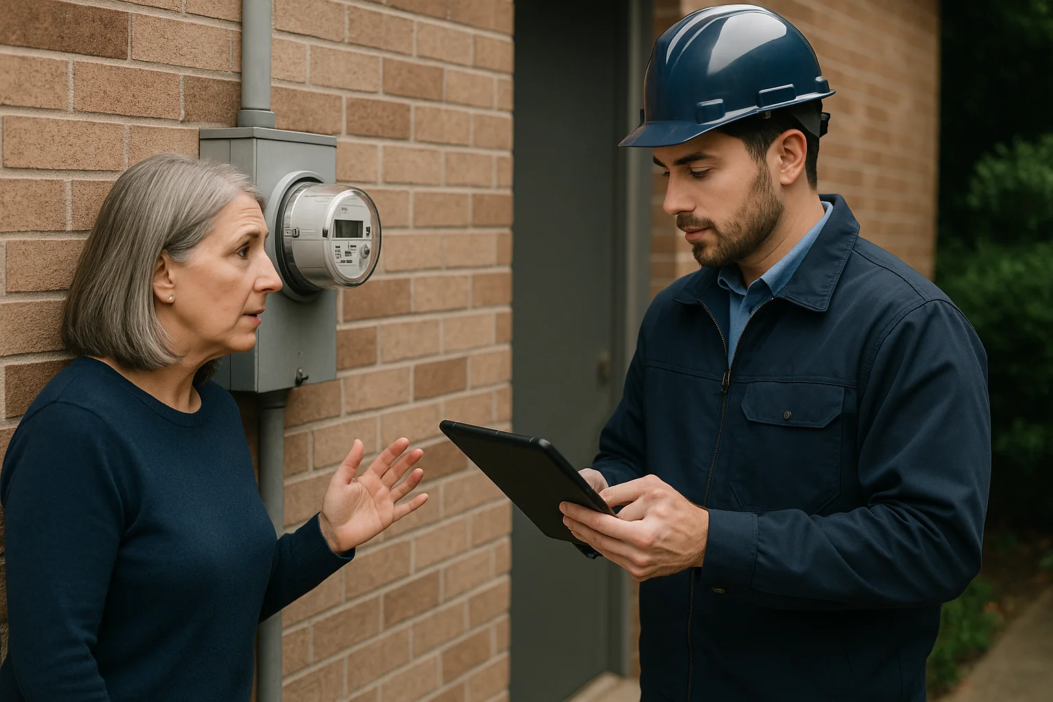 Field response scene illustrating Utilities Voice AI operating model