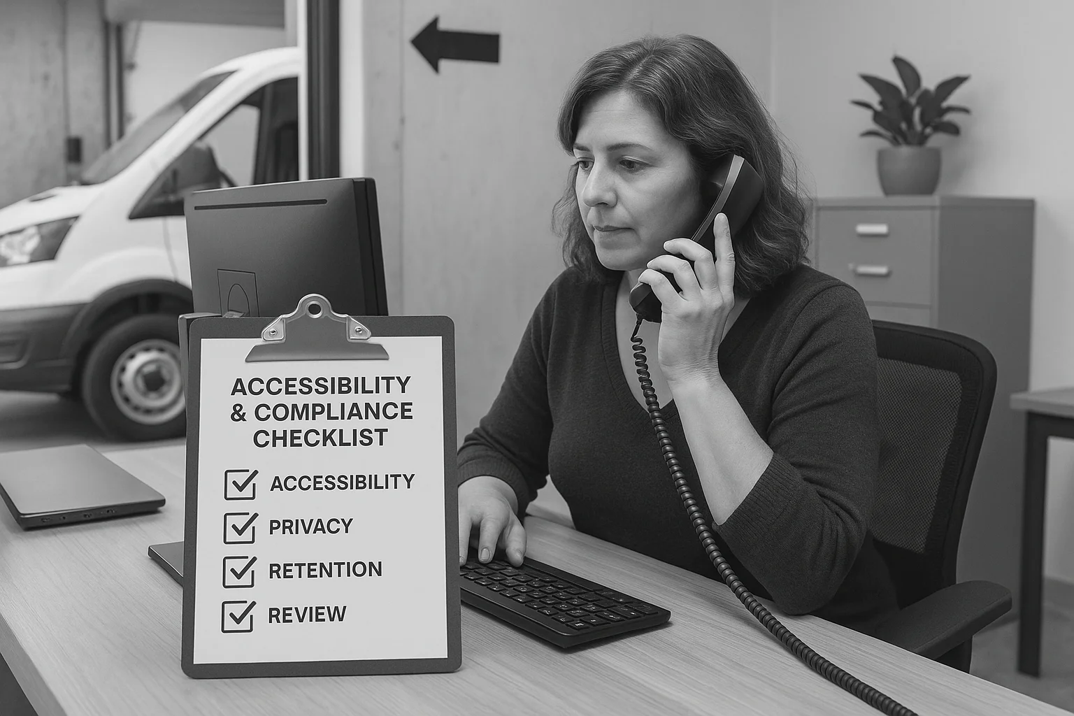 Compliance checklist illustrating AI receptionist Canada