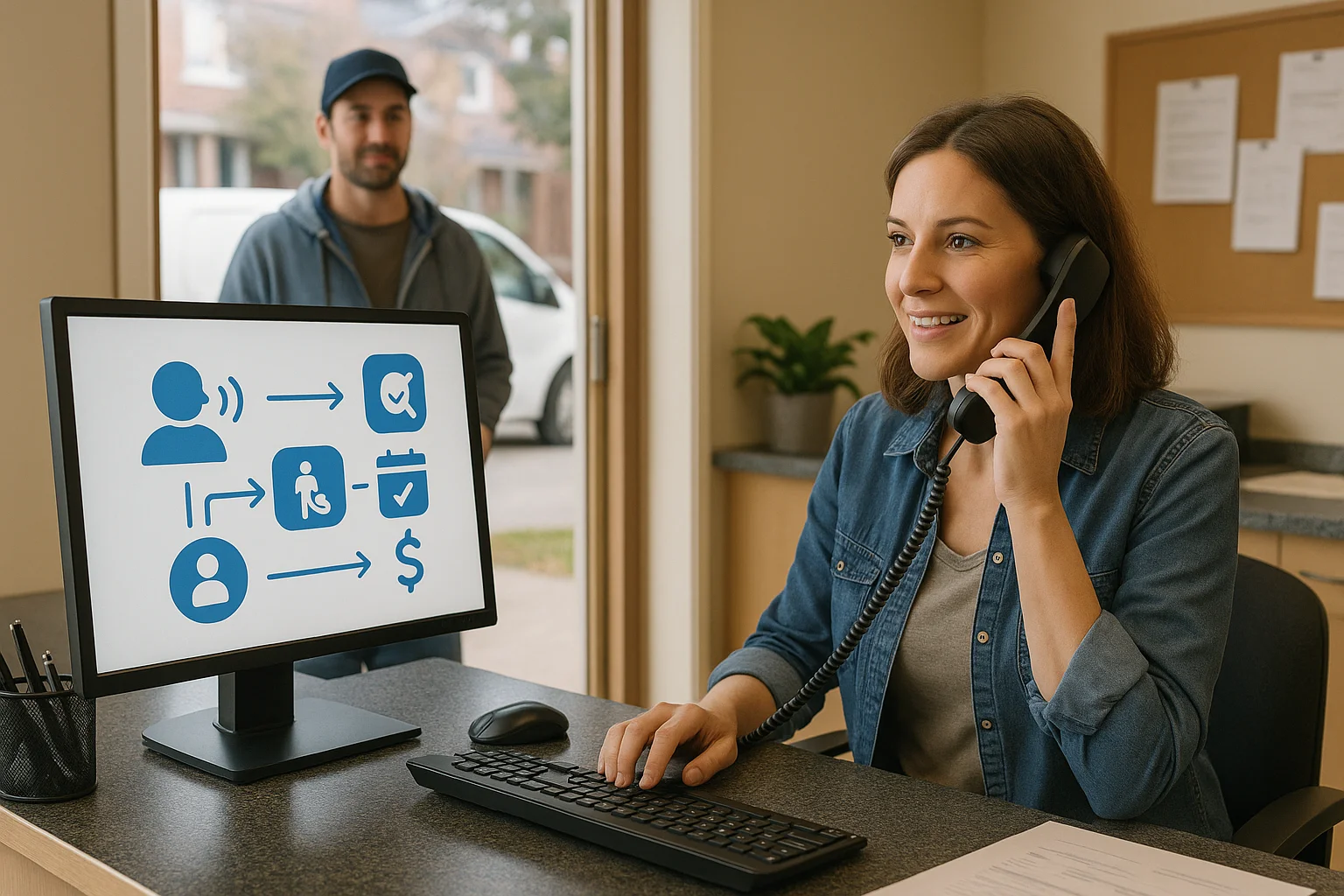 Use case fit matrix illustrating AI receptionist Canada