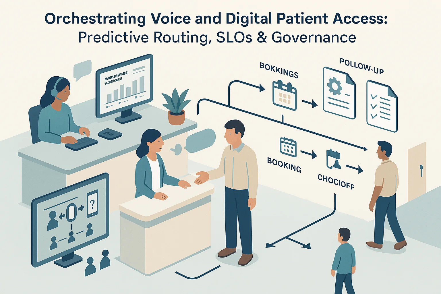 Healthcare outcomes dashboard illustrating Voice AI patient access