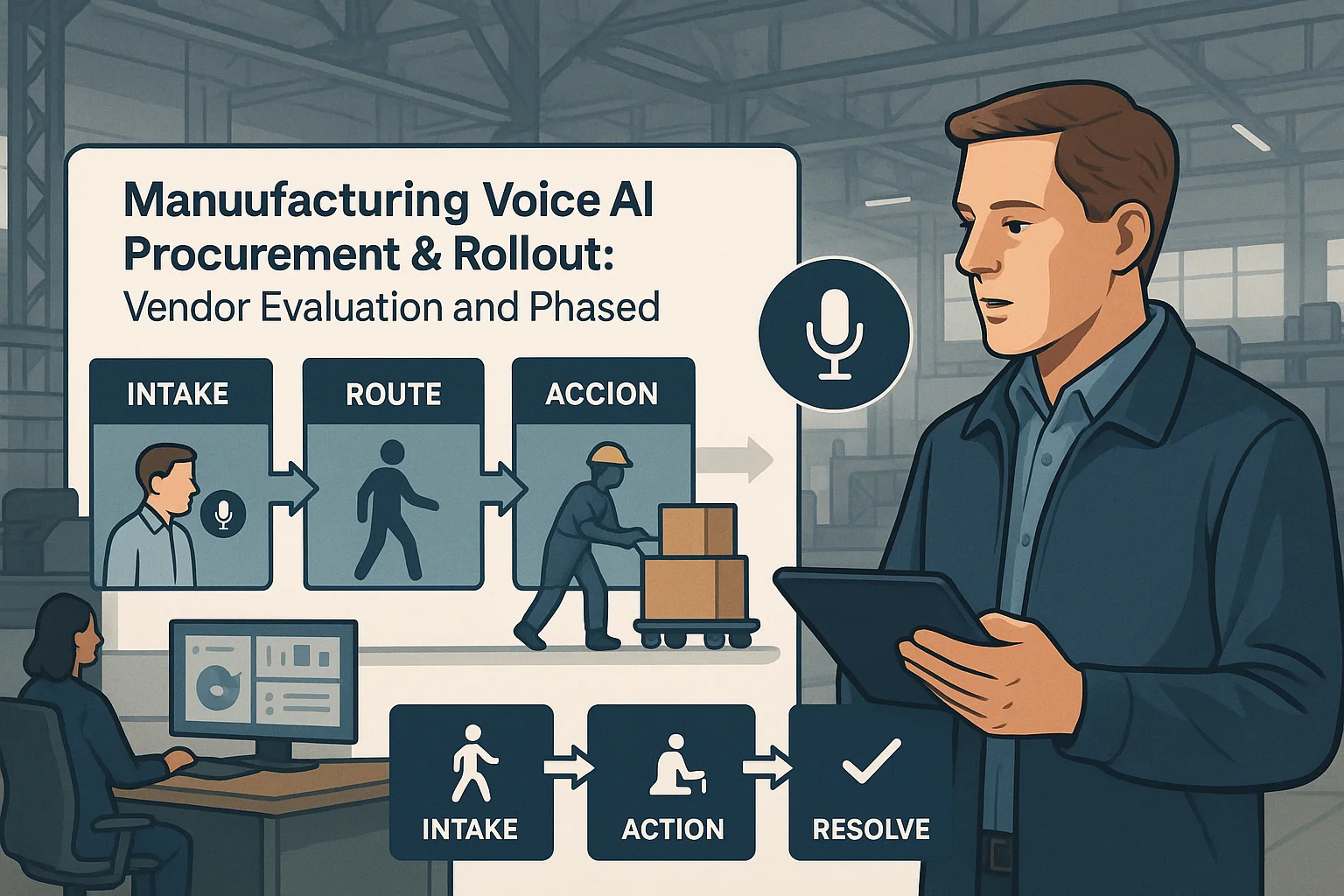 Resolution timeline illustrating Manufacturing Voice AI procurement
