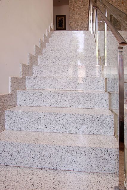 epoxy floor in Evergreen home with seamless, glossy finish for easy cleaning