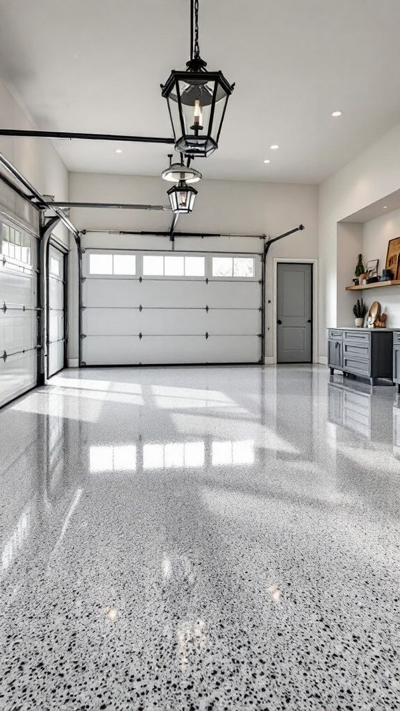 professional applying epoxy floor coating in Evergreen using industrial-grade roller
